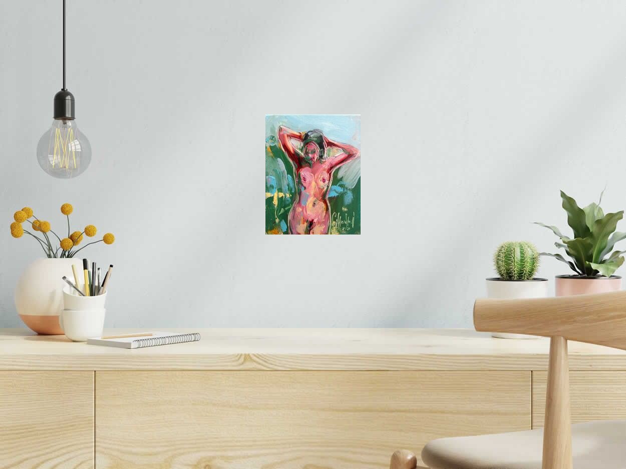 Tableau L'instant 12 de OLENA SINIUHINA dans un intérieur – 19 × 24 cm