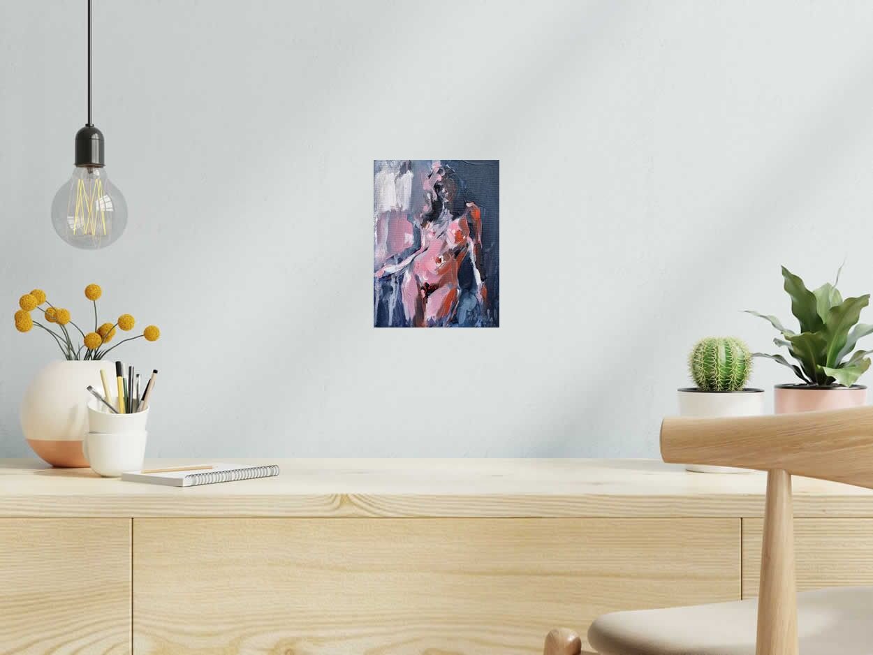 Tableau MILENA de OLENA SINIUHINA dans un intérieur – 24 × 18 cm