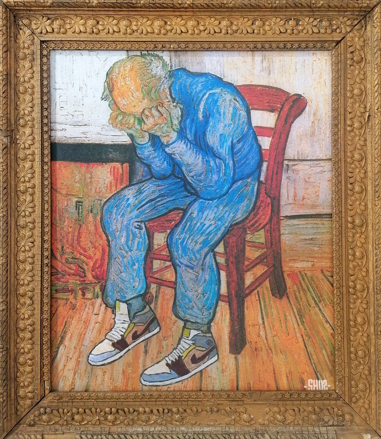 Tableau figuratif petit format TABLEAU CHATEAU VAN GOGH – SHUZ – 46 × 53 cm