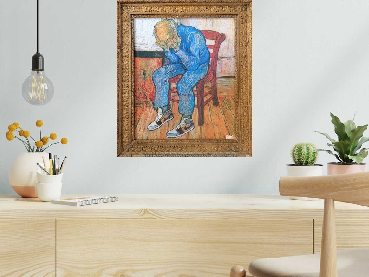 Tableau TABLEAU CHATEAU VAN GOGH de SHUZ dans un intérieur – 46 × 53 cm