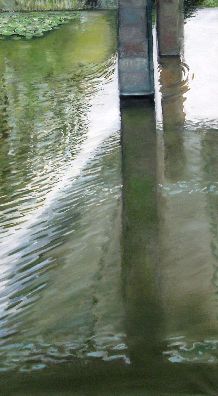 Tableau format xxl vert BEYELER – ELISE BARAT – 120 × 60 cm
