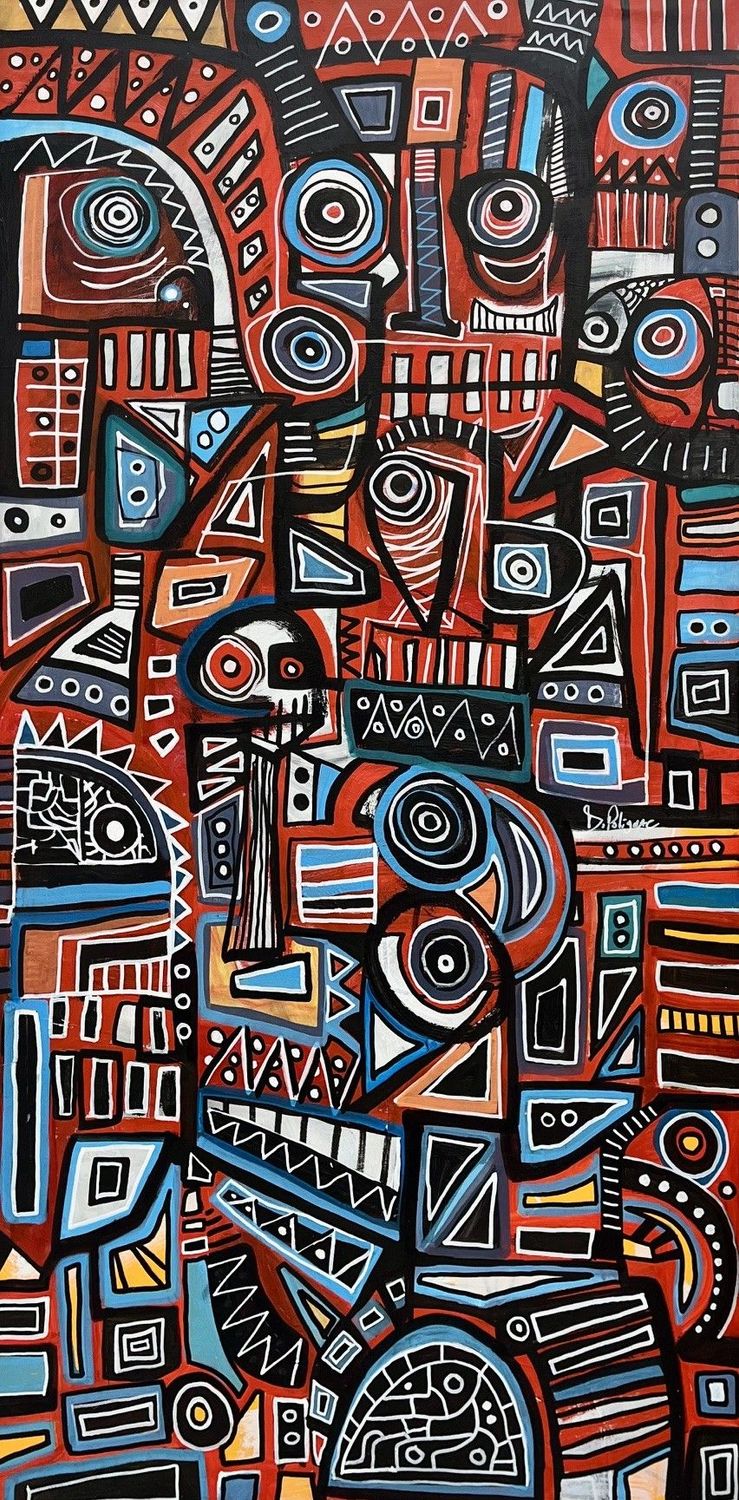 Tableau graphique grand format Life after death – Daniel De POLIGNAC – 60 × 120 cm
