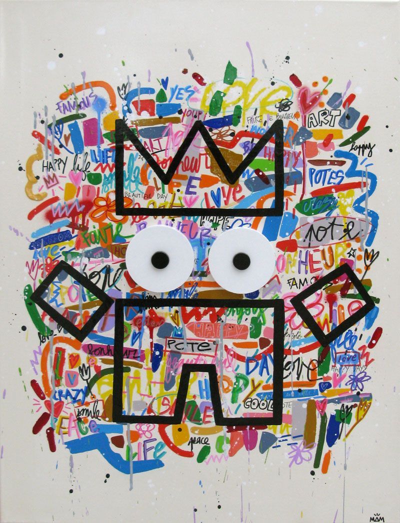 Tableau graphique moyen format Welcome Potes – MAM – 60 × 81 cm