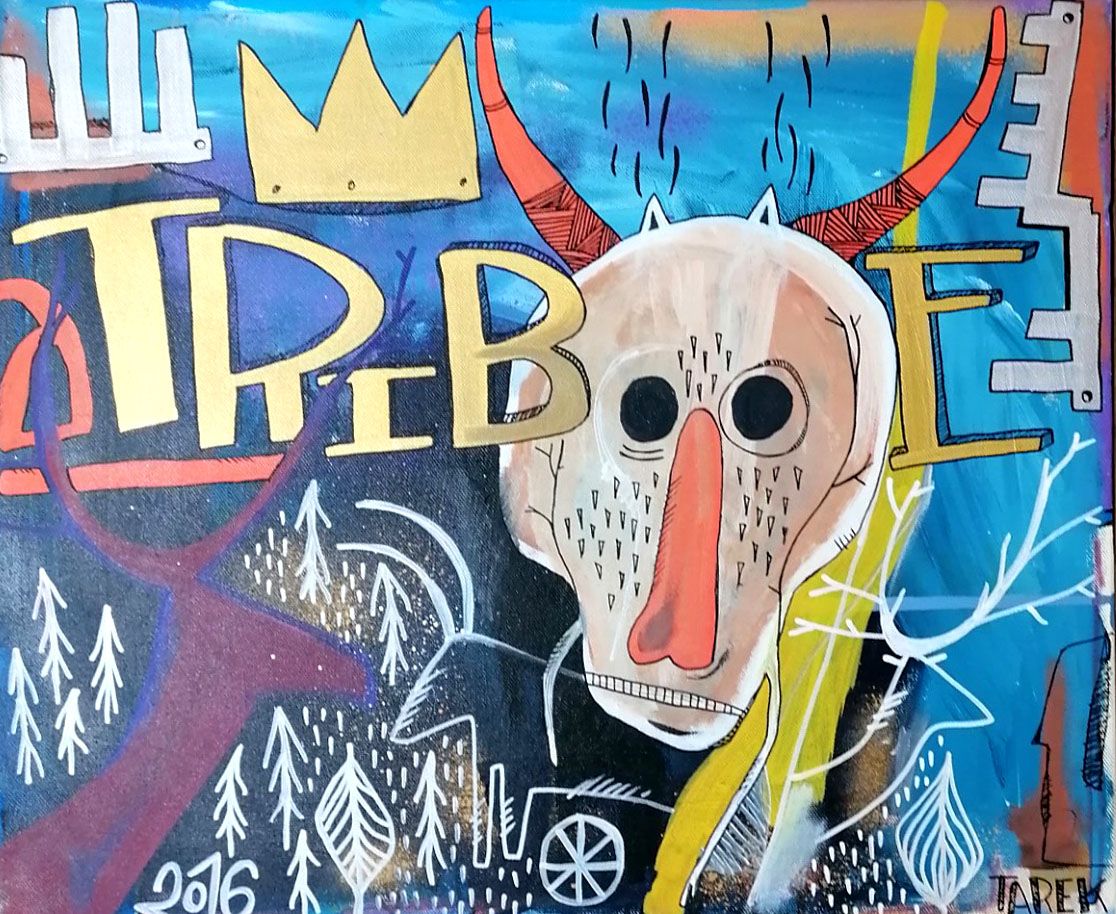Tableau graphique moyen format A TRIBE – TAREK – 55 × 46 cm