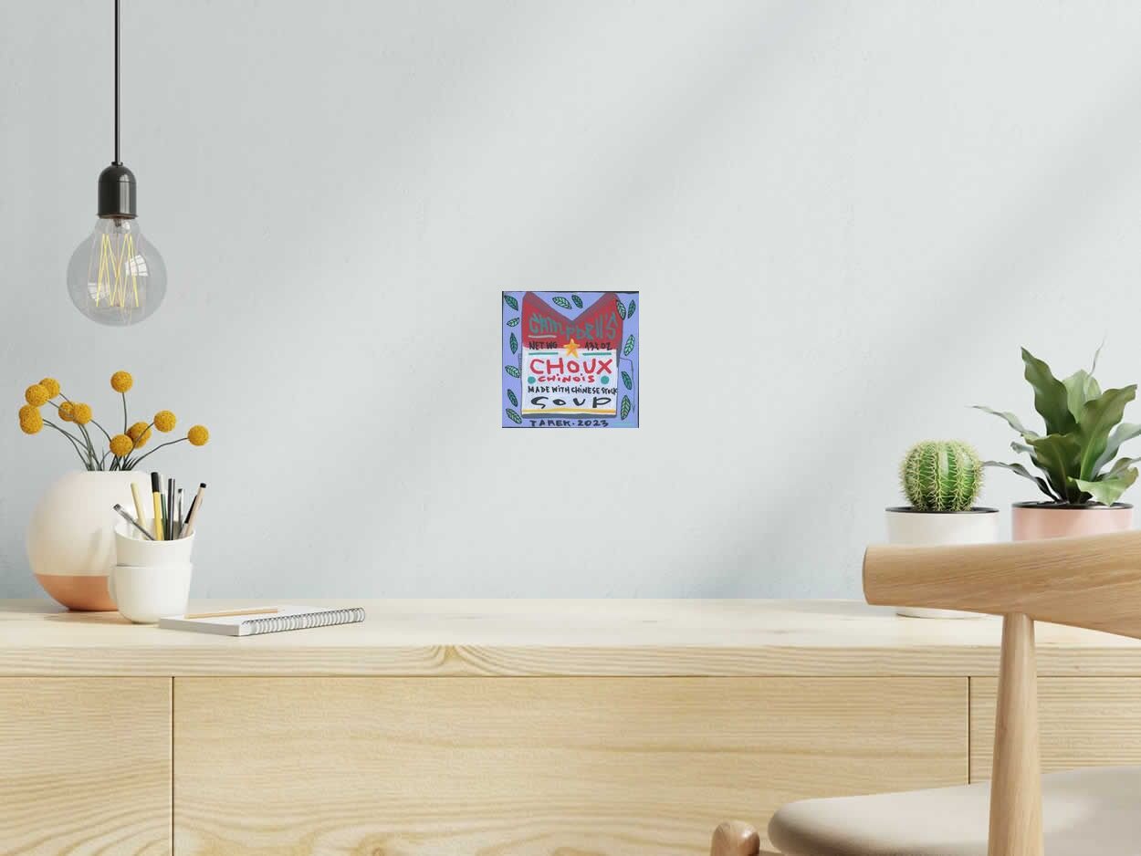 Tableau Soup Choux chinois de TAREK dans un intérieur – 15 × 15 cm