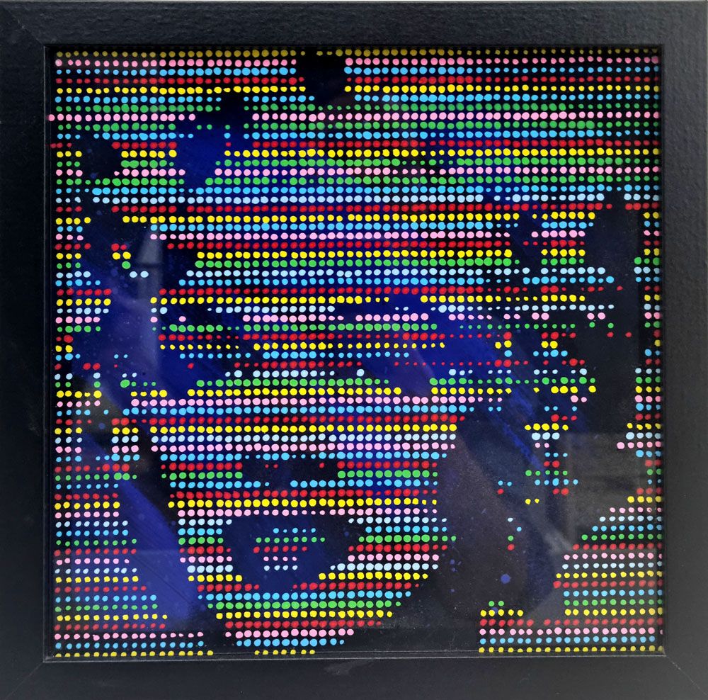 Tableau graphique petit format Marilyn multicolore 3D – WAWAPOD – 25 × 25 cm