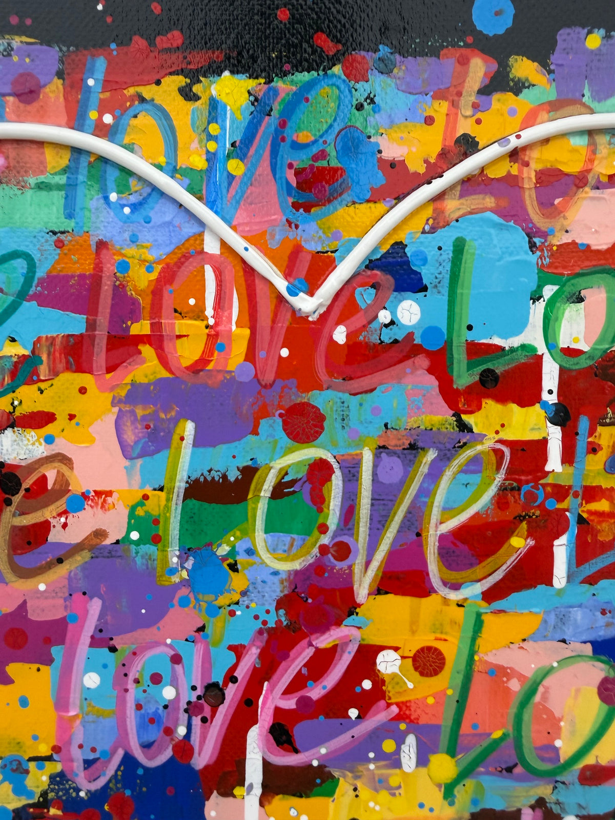 Tableau Love de MAM dans un intérieur – 30 × 30 cm