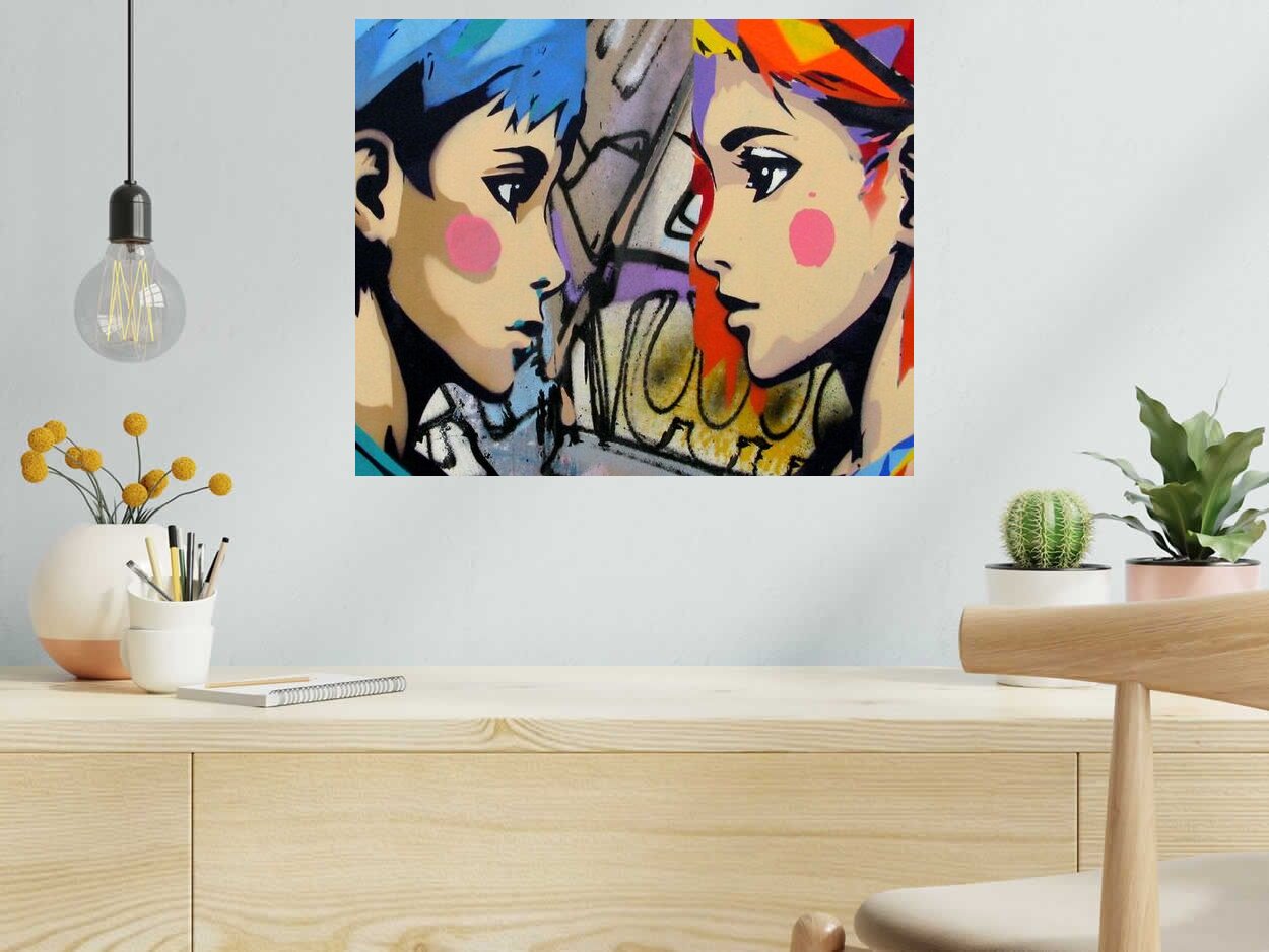 Tableau Vis et Versa de Craig & Emer dans un intérieur – 55 × 455 cm