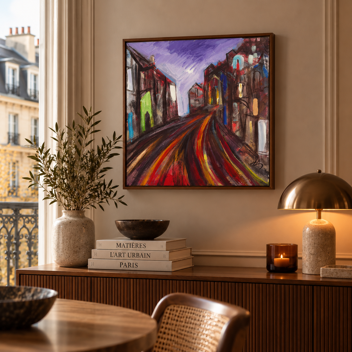 Tableau Riom - 1 de IVAN TZONEV dans un intérieur – 50 × 50 cm