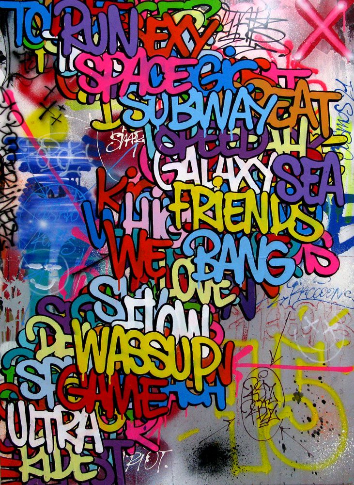 Tableau street art format xxl Paris invasion – EL GATO S. – 116 × 80 cm
