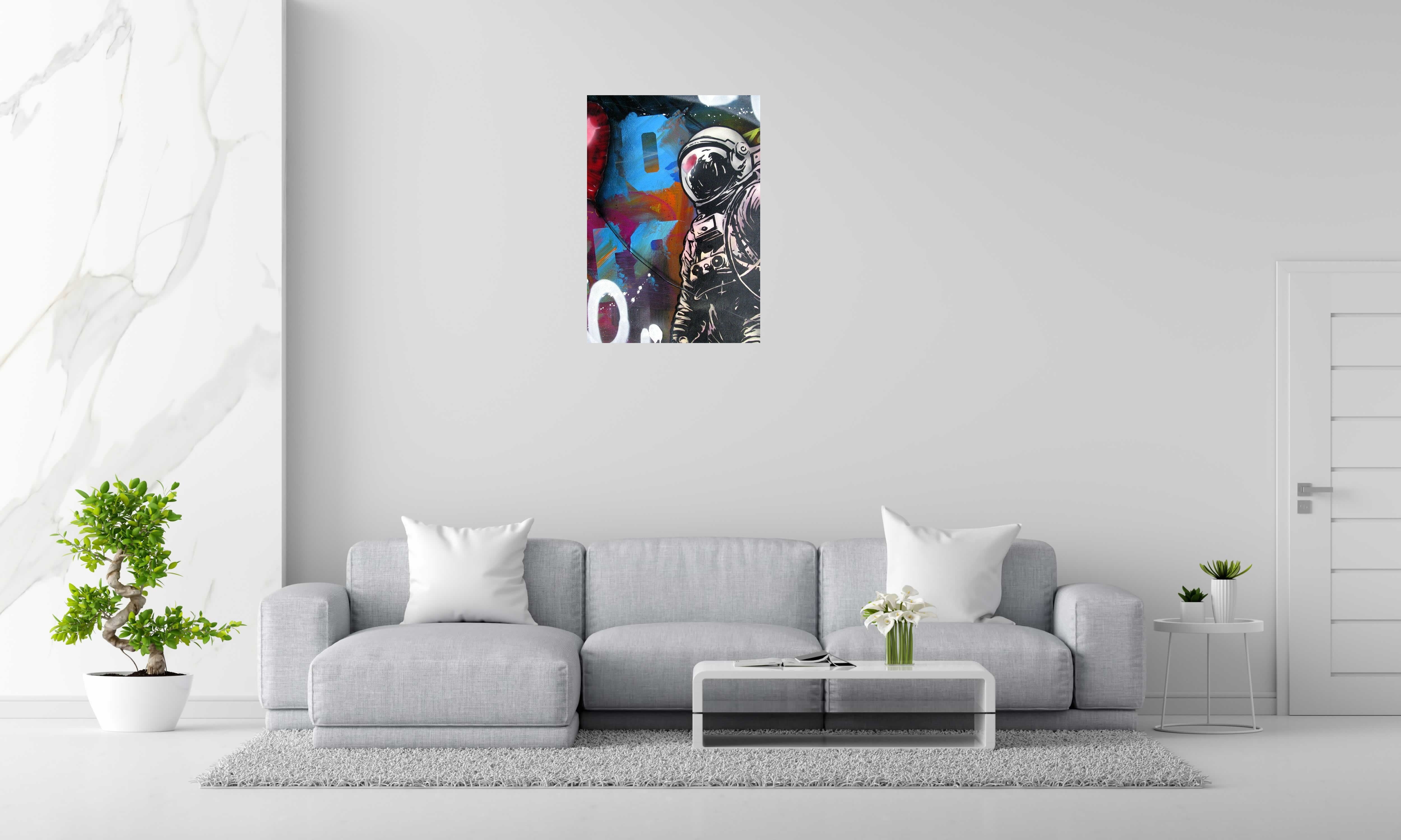 Tableau LOVE SPACE de JUG dans un intérieur – 81 × 116 cm