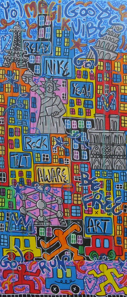 Tableau street art format xxl Magik – RICO SAB – 50 × 120 cm