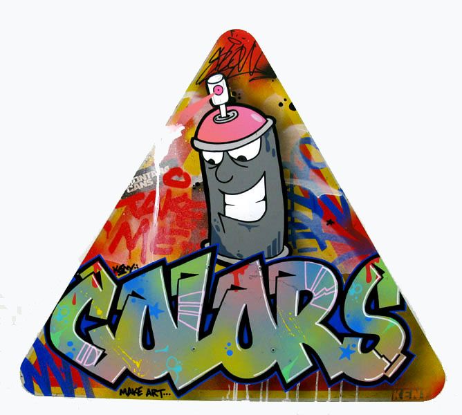 Tableau street art grand format Spray colors – KENY – 82 × 82 cm