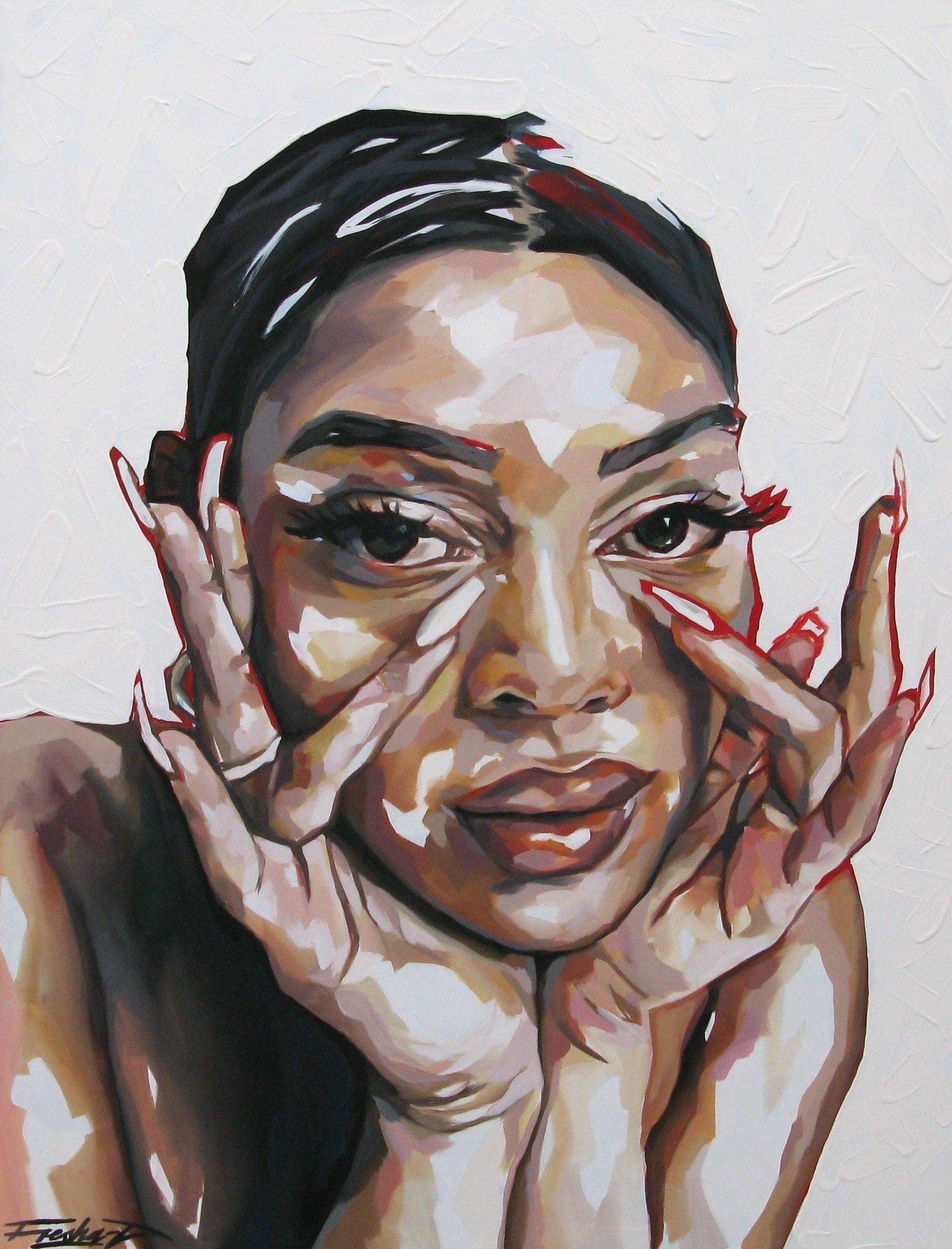 Tableau street art grande taille Regard – FRESHA D – 89 × 116 cm
