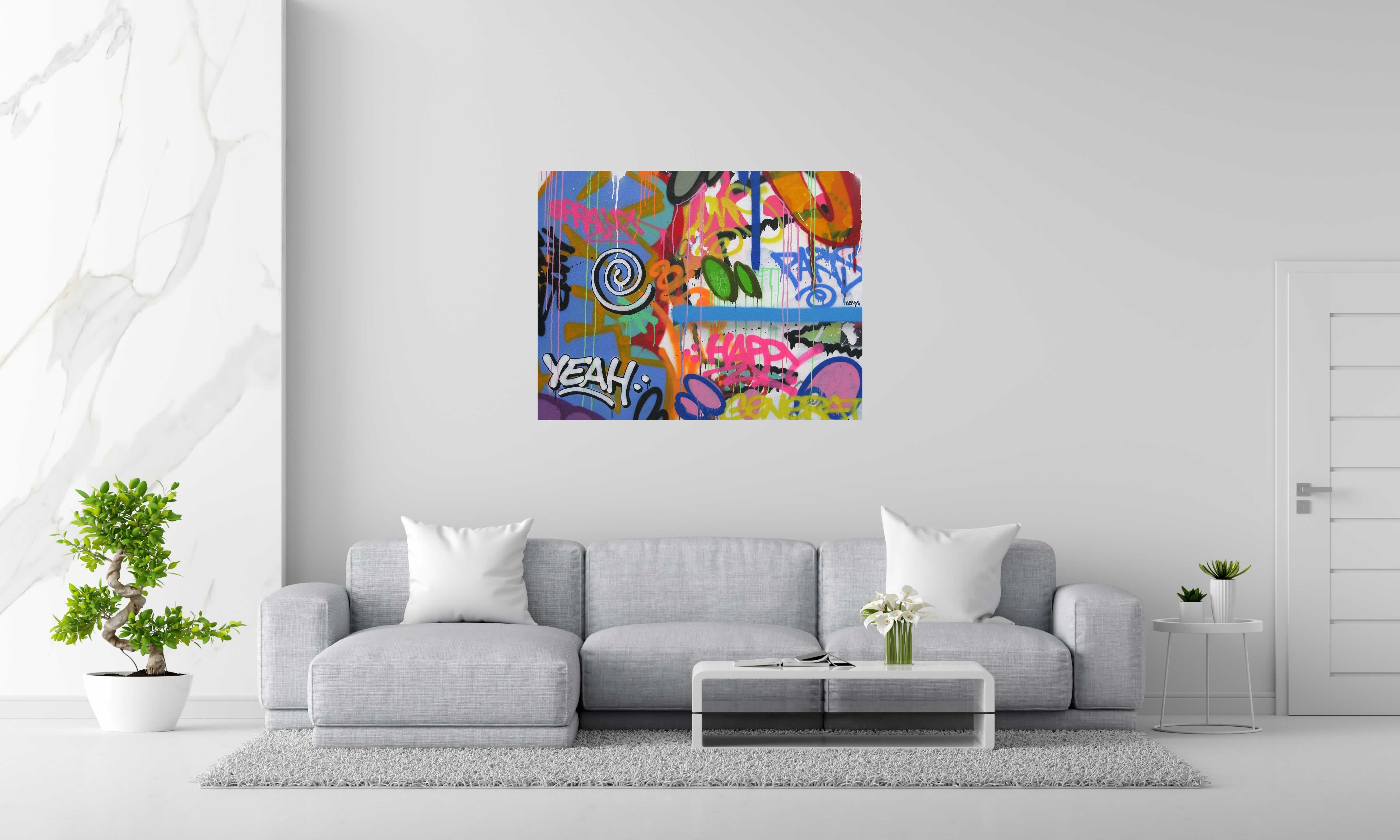 Tableau Degration de KENY dans un intérieur – 89 × 116 cm