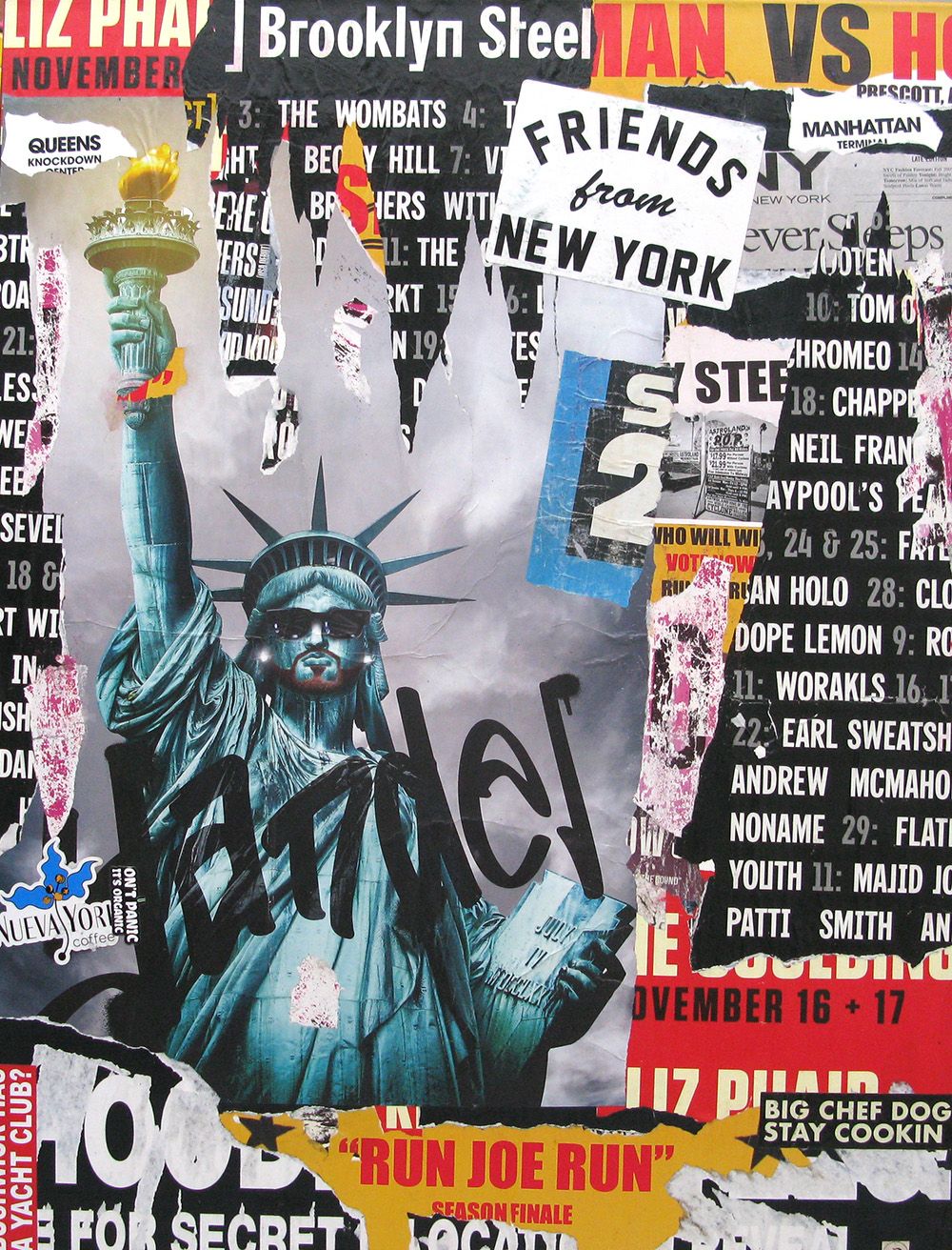 Tableau street art grande taille América – PODKOL – 89 × 116 cm