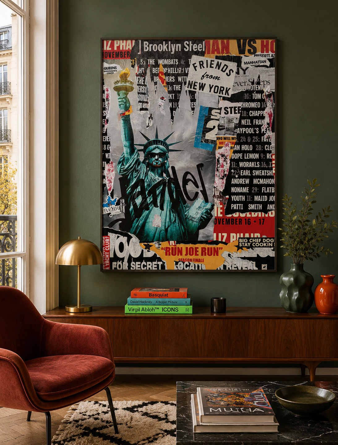Tableau América de PODKOL dans un intérieur – 89 × 116 cm