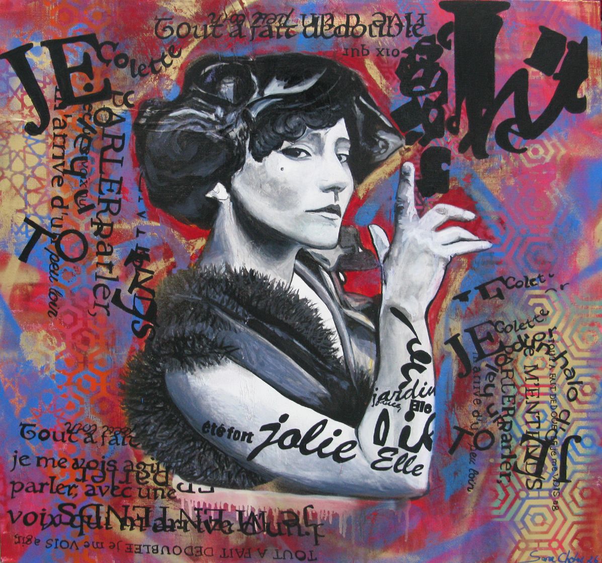 Tableau street art grande taille Colette – SARA CHELOU – 100 × 100 cm