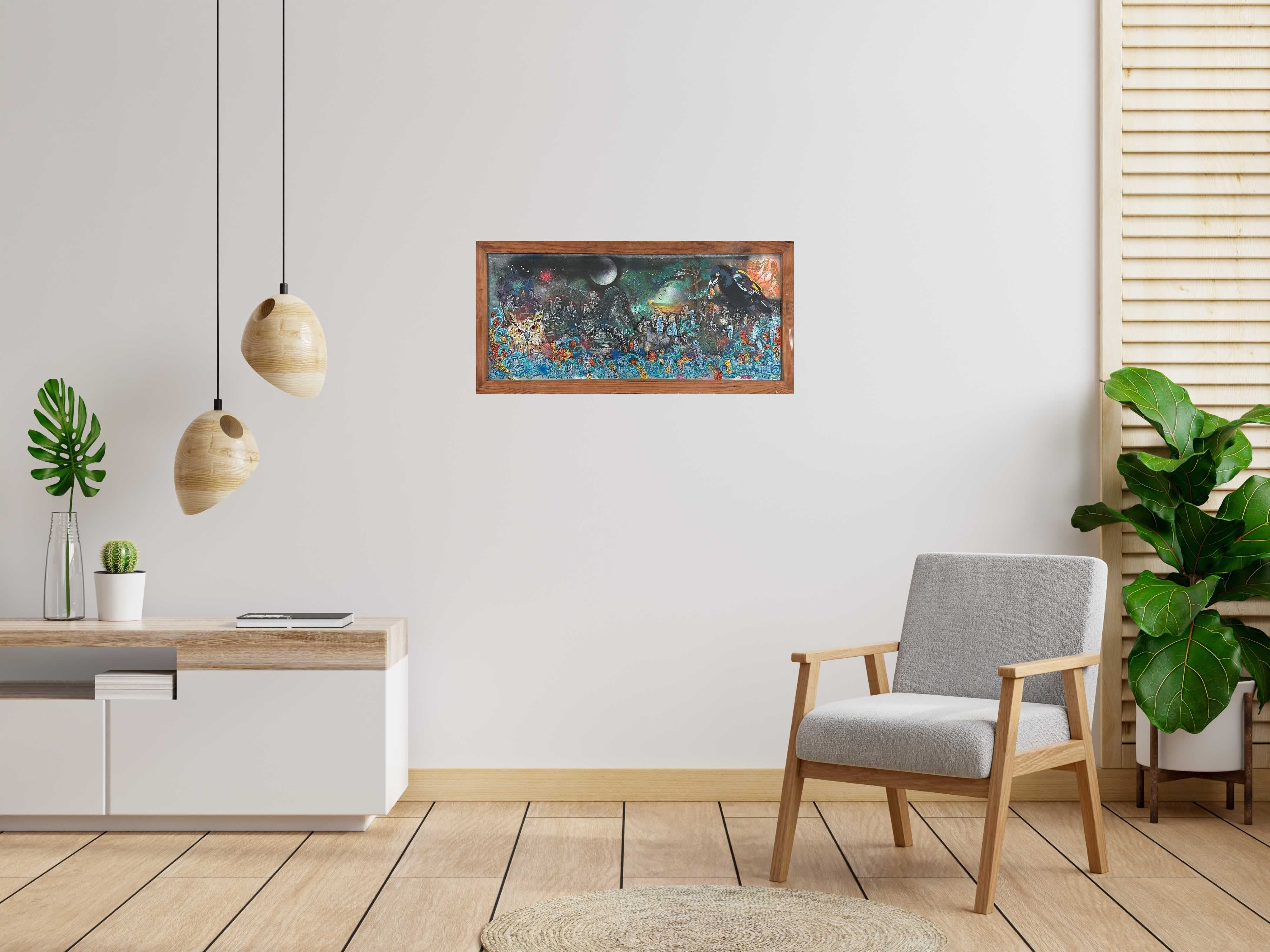 Tableau La plaque de Craig & Emer dans un intérieur – 100 × 48 cm