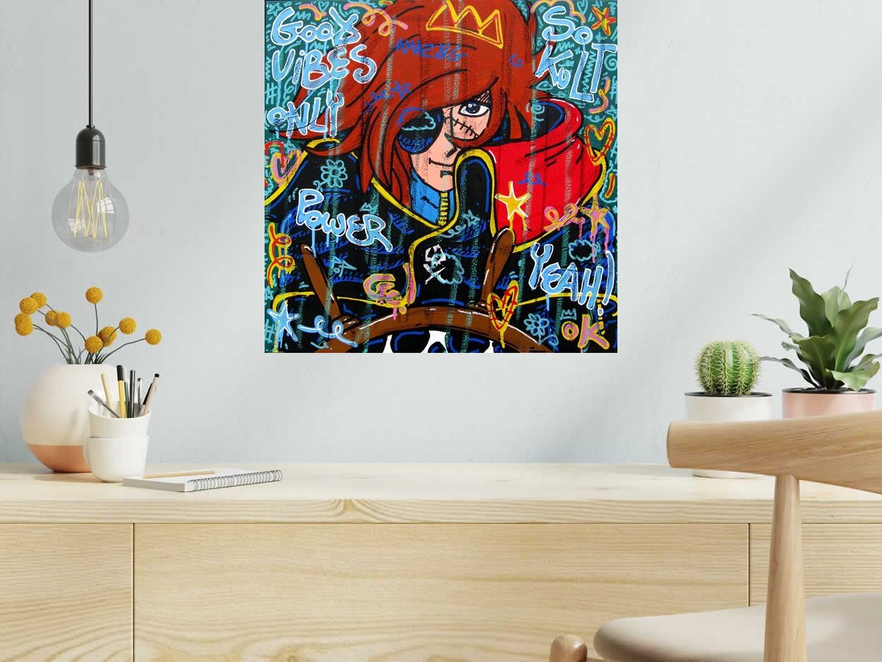 Tableau Albator de RICO SAB dans un intérieur – 50 × 50 cm
