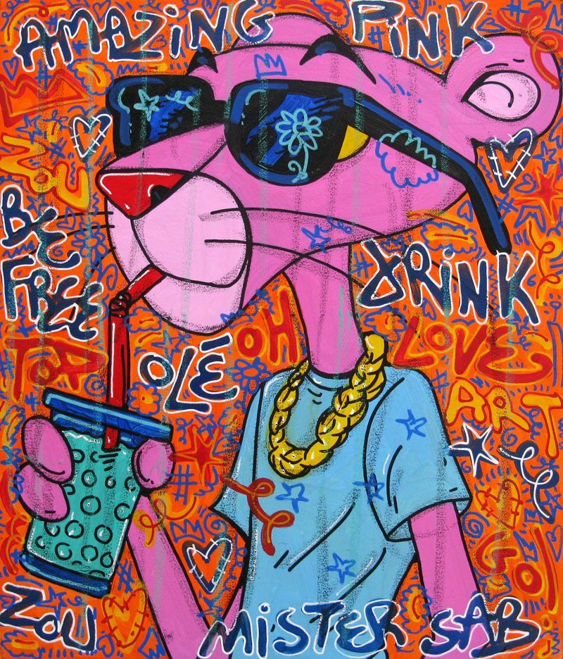 Tableau street art moyen format Olé – RICO SAB – 50 × 61 cm