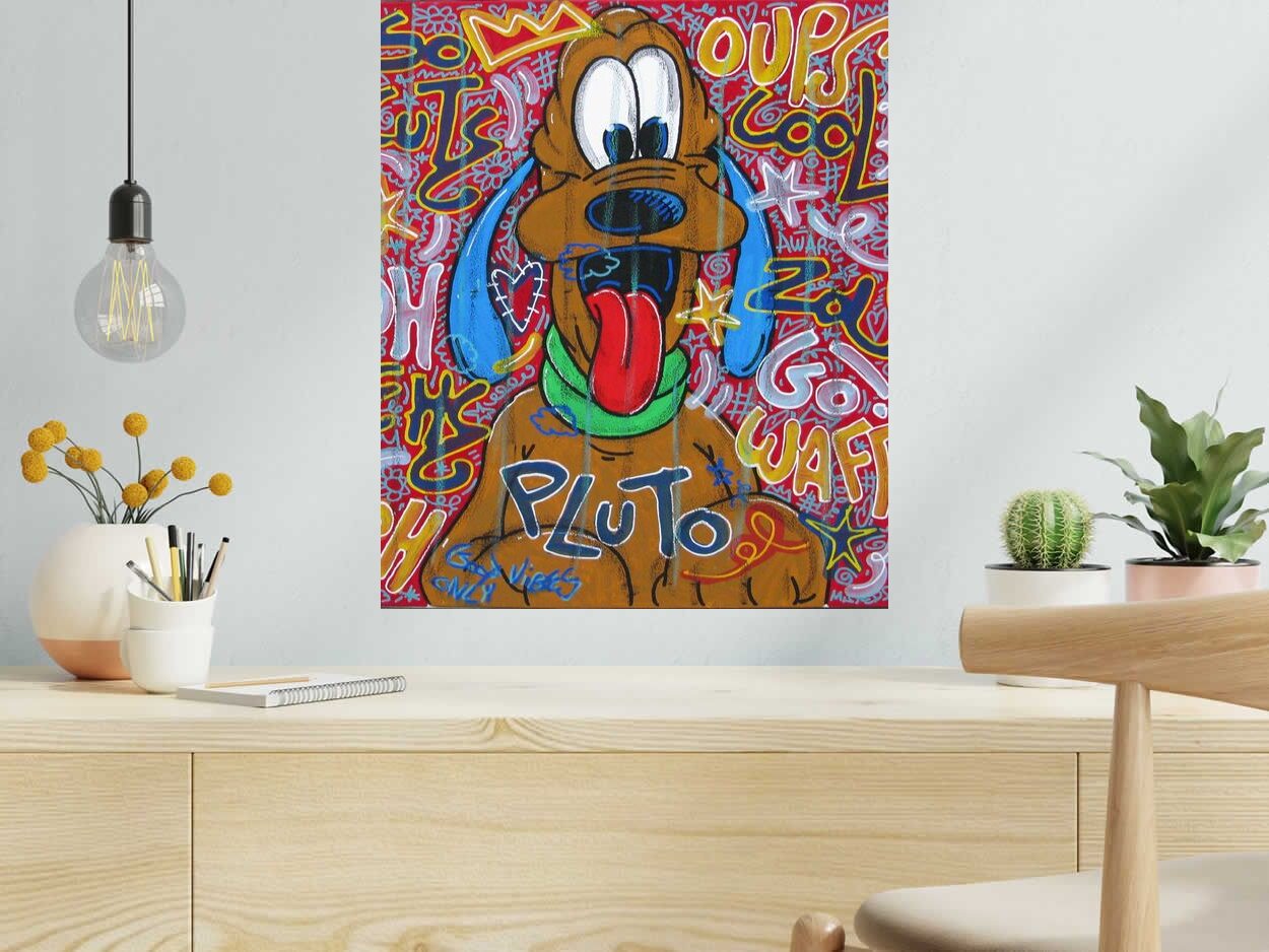 Tableau Pluto de RICO SAB dans un intérieur – 50 × 60 cm