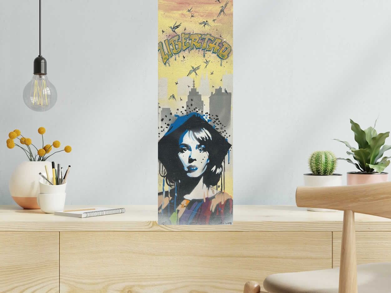 Tableau Libertad de Craig & Emer dans un intérieur – 24 × 72 cm