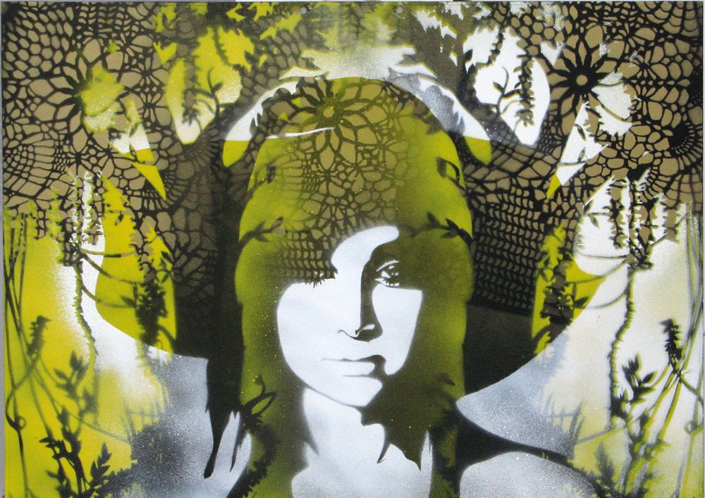 Tableau street art petit format Emma – KARO TRASS – 55 × 40 cm