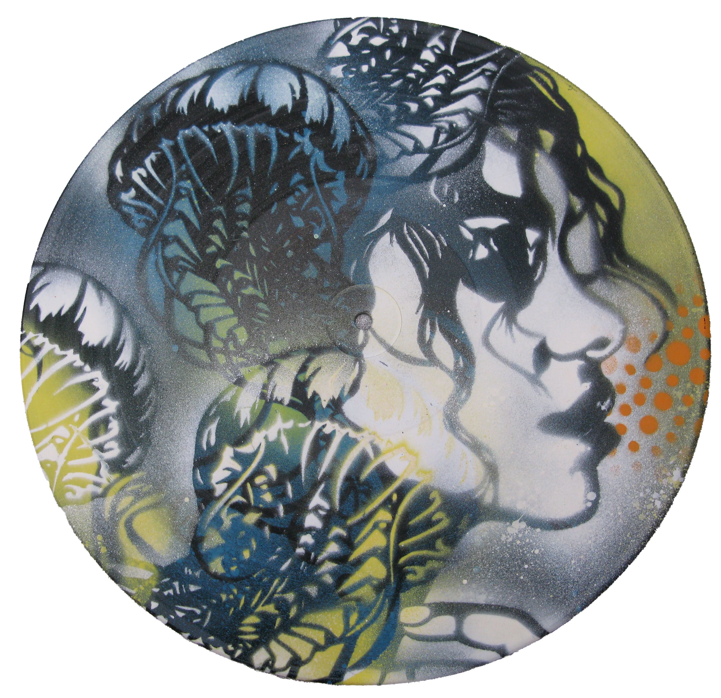 Tableau street art petit format Flottement – KARO TRASS – 30 × 30 cm