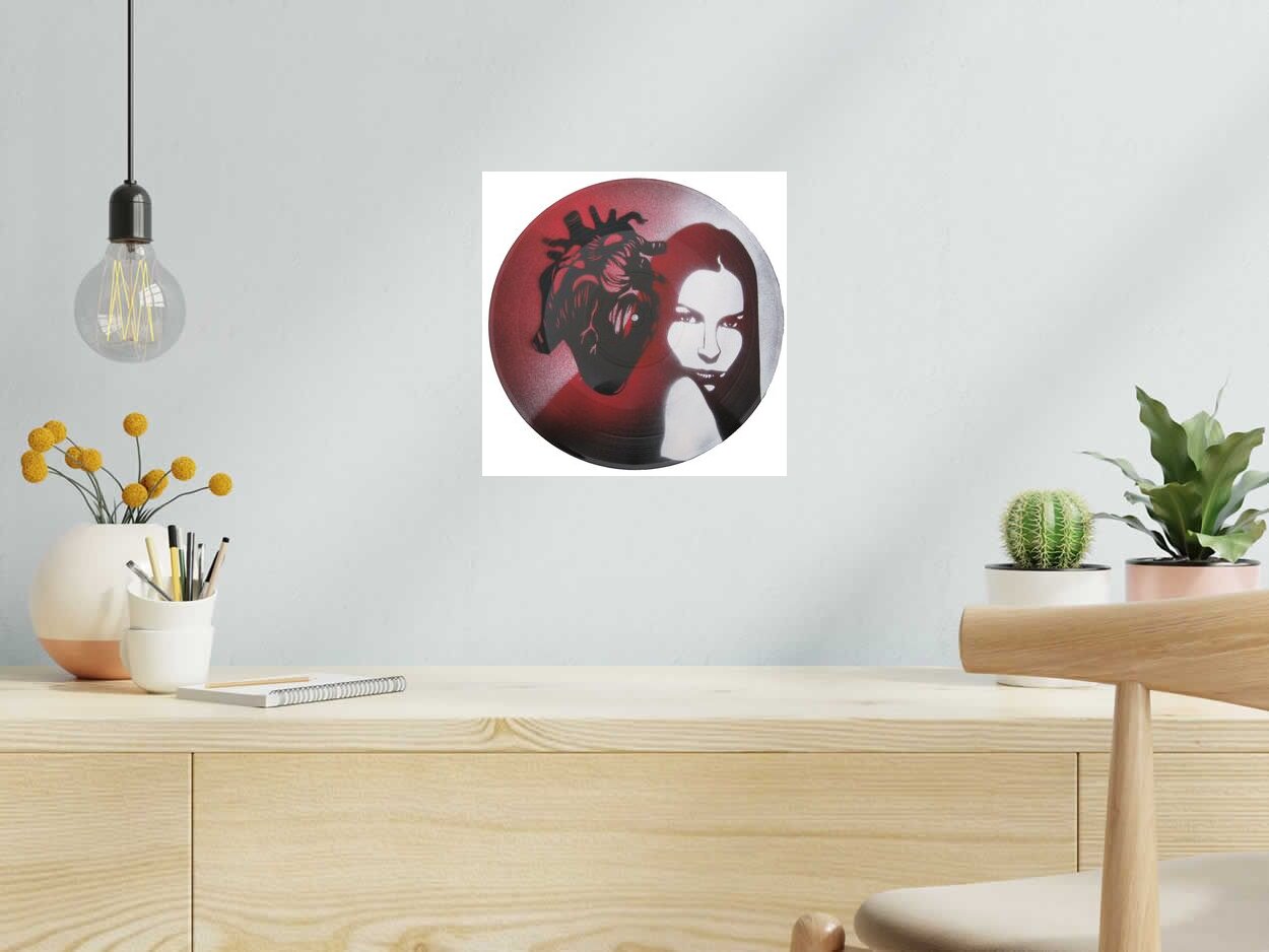 Tableau Juliane de KARO TRASS dans un intérieur – 30 × 30 cm