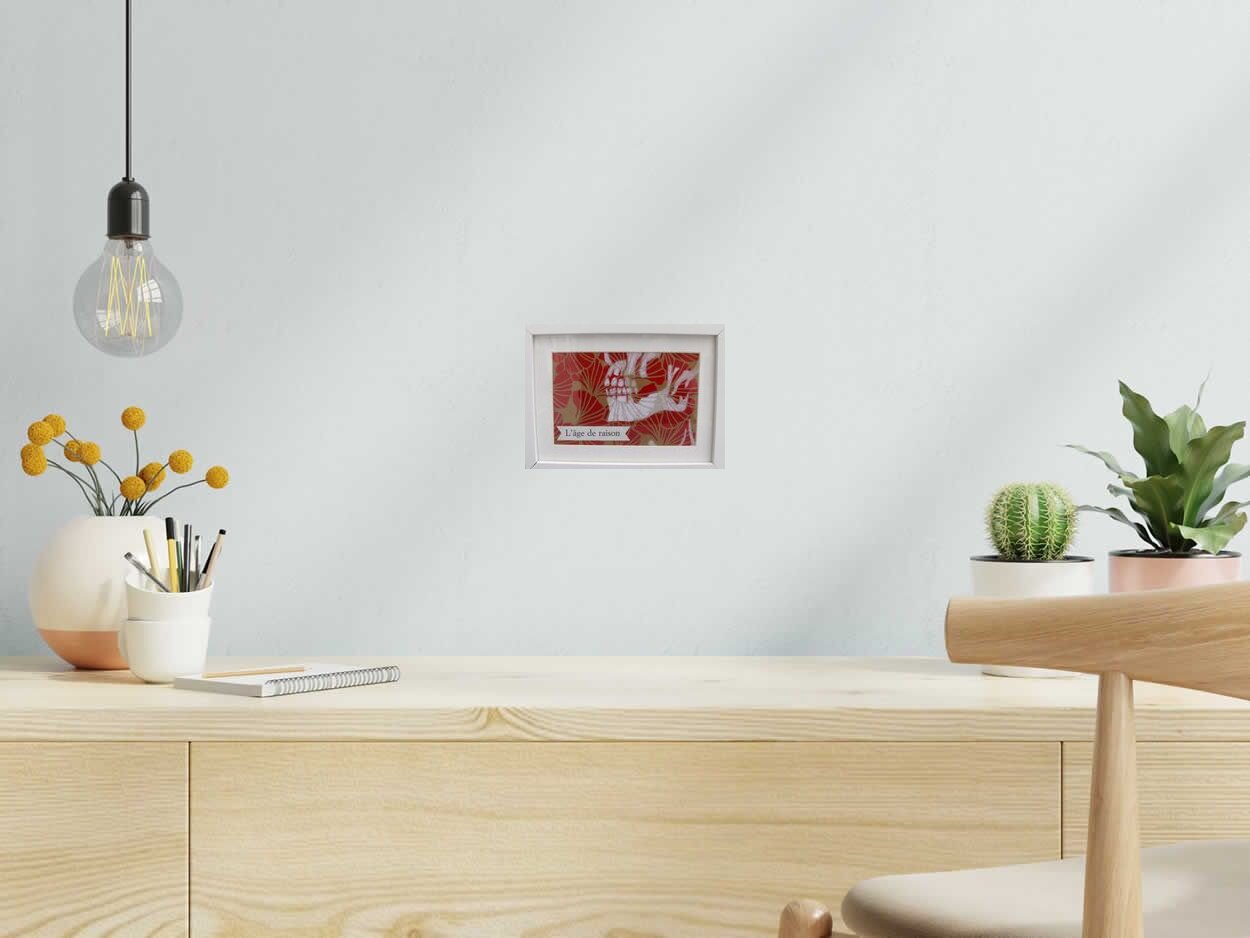 Tableau L'âge de raison de KARO TRASS dans un intérieur – 20 × 14 cm