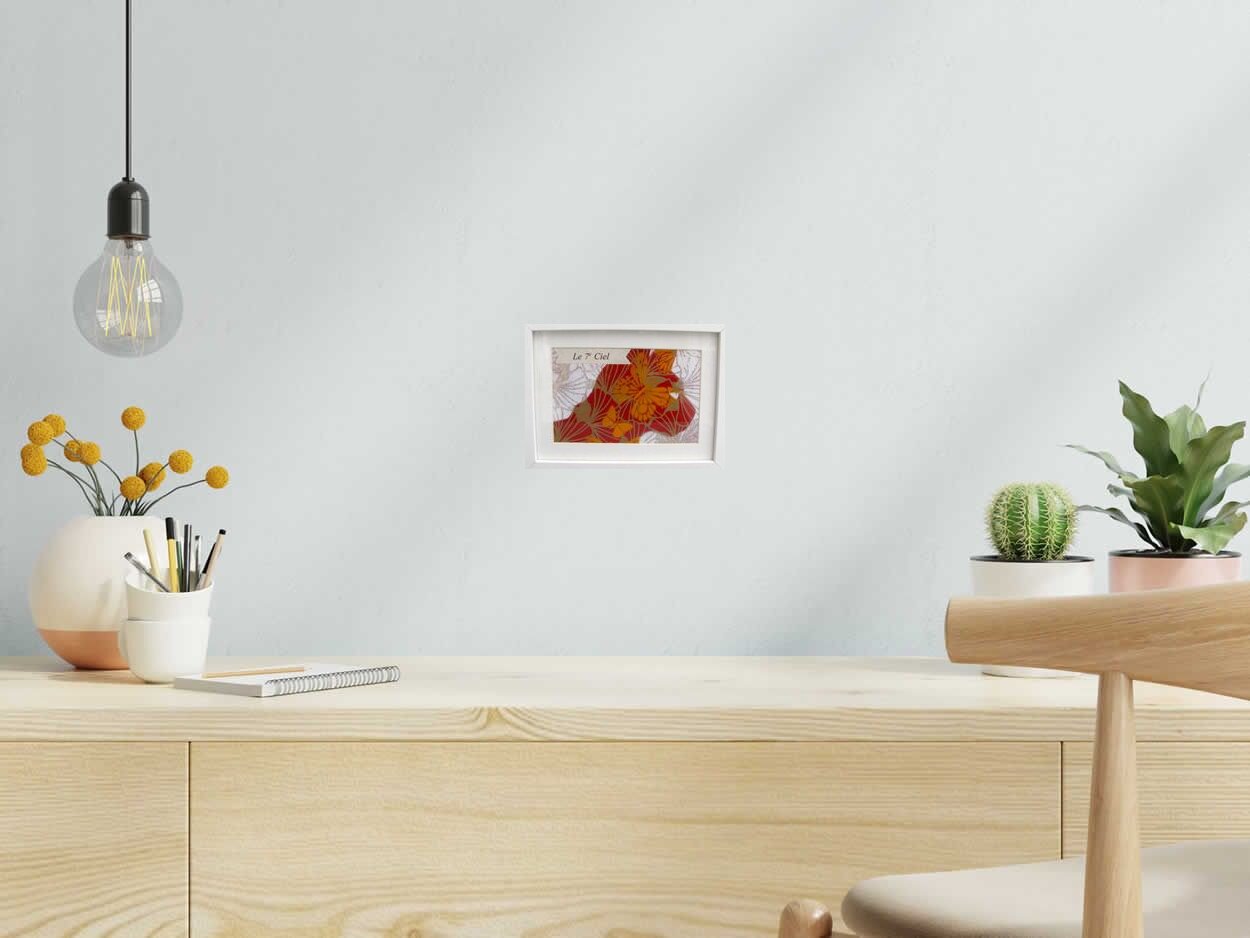 Tableau Le 7ème ciel de KARO TRASS dans un intérieur – 20 × 14 cm