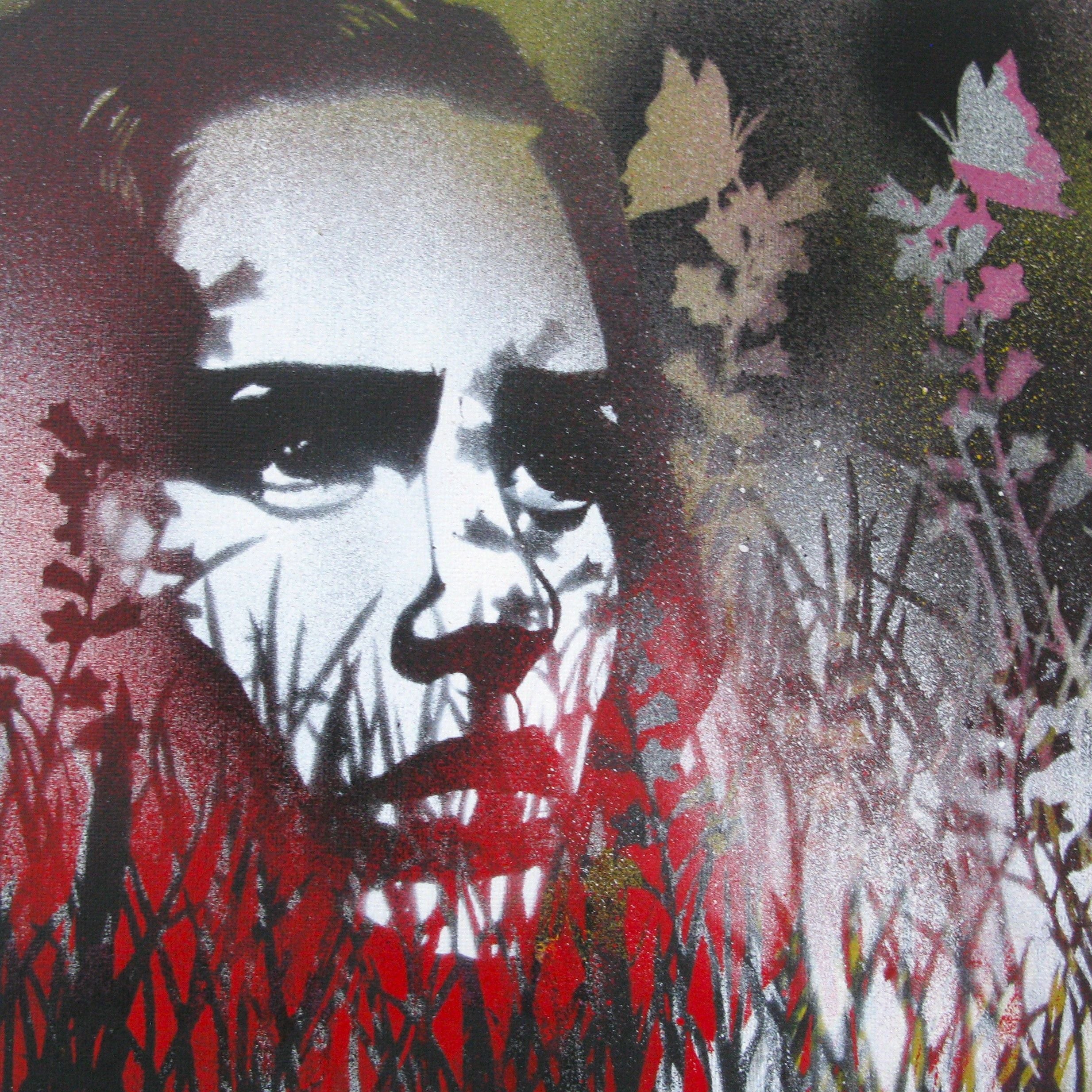 Tableau street art petit format Louison – KARO TRASS – 30 × 30 cm