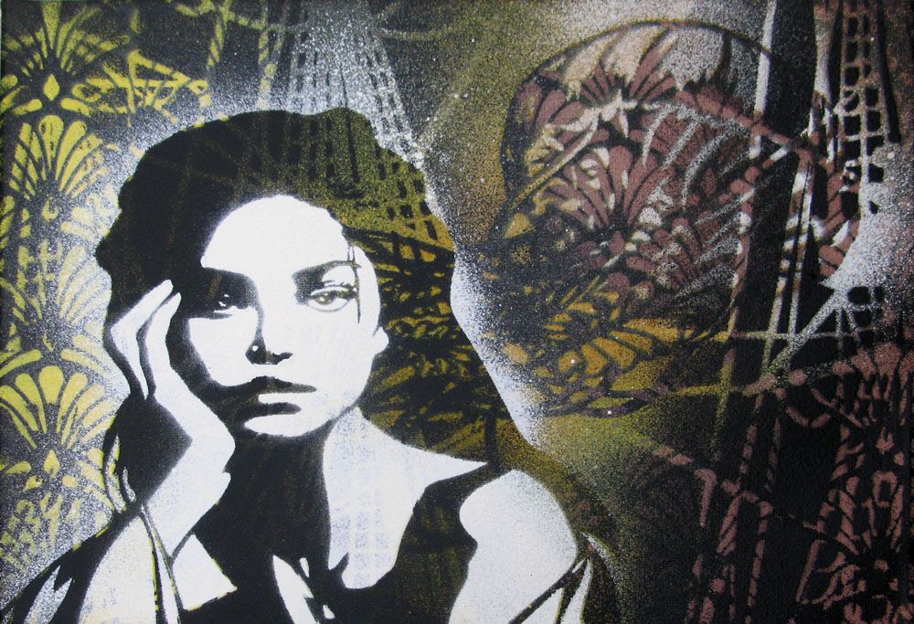 Tableau street art petit format Mermaid – KARO TRASS – 30 × 24 cm
