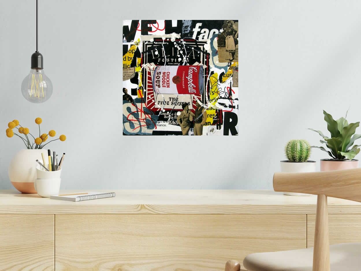 Tableau Insolent II de PODKOL dans un intérieur – 40 × 40 cm