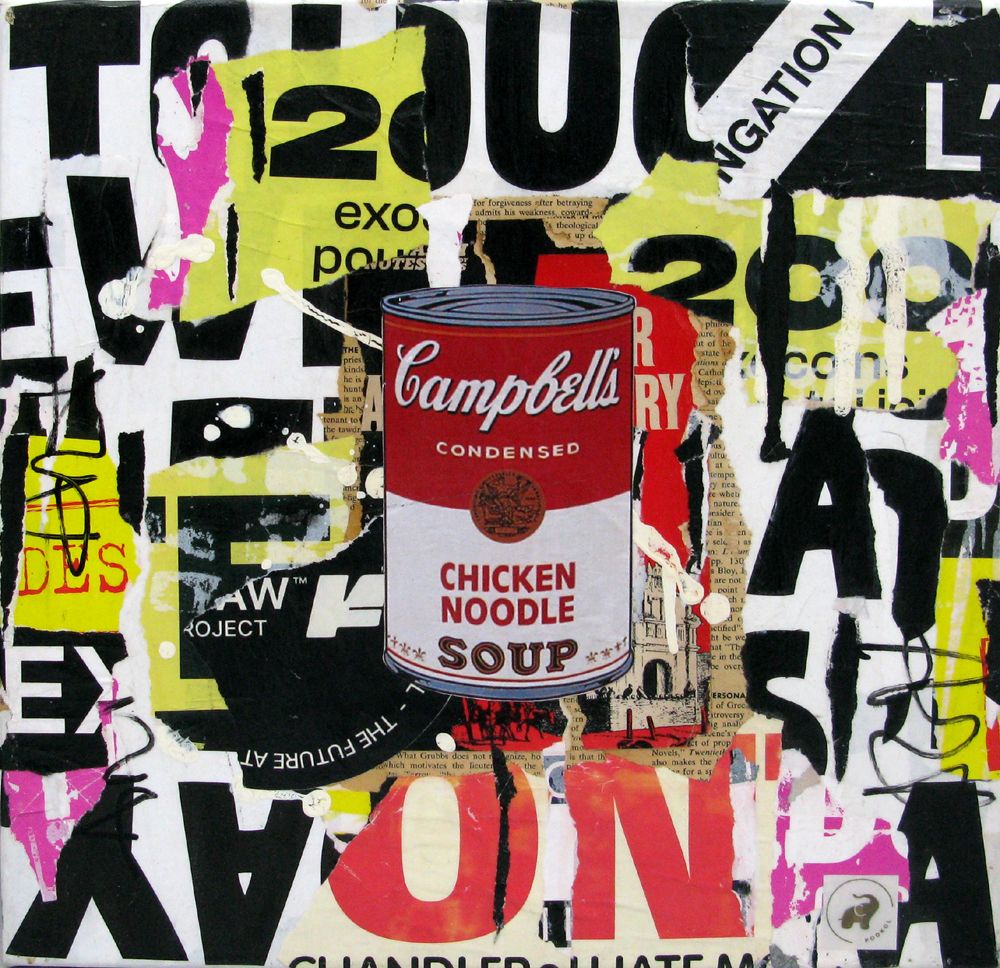 Tableau street art petit format Power glory – PODKOL – 40 × 40 cm
