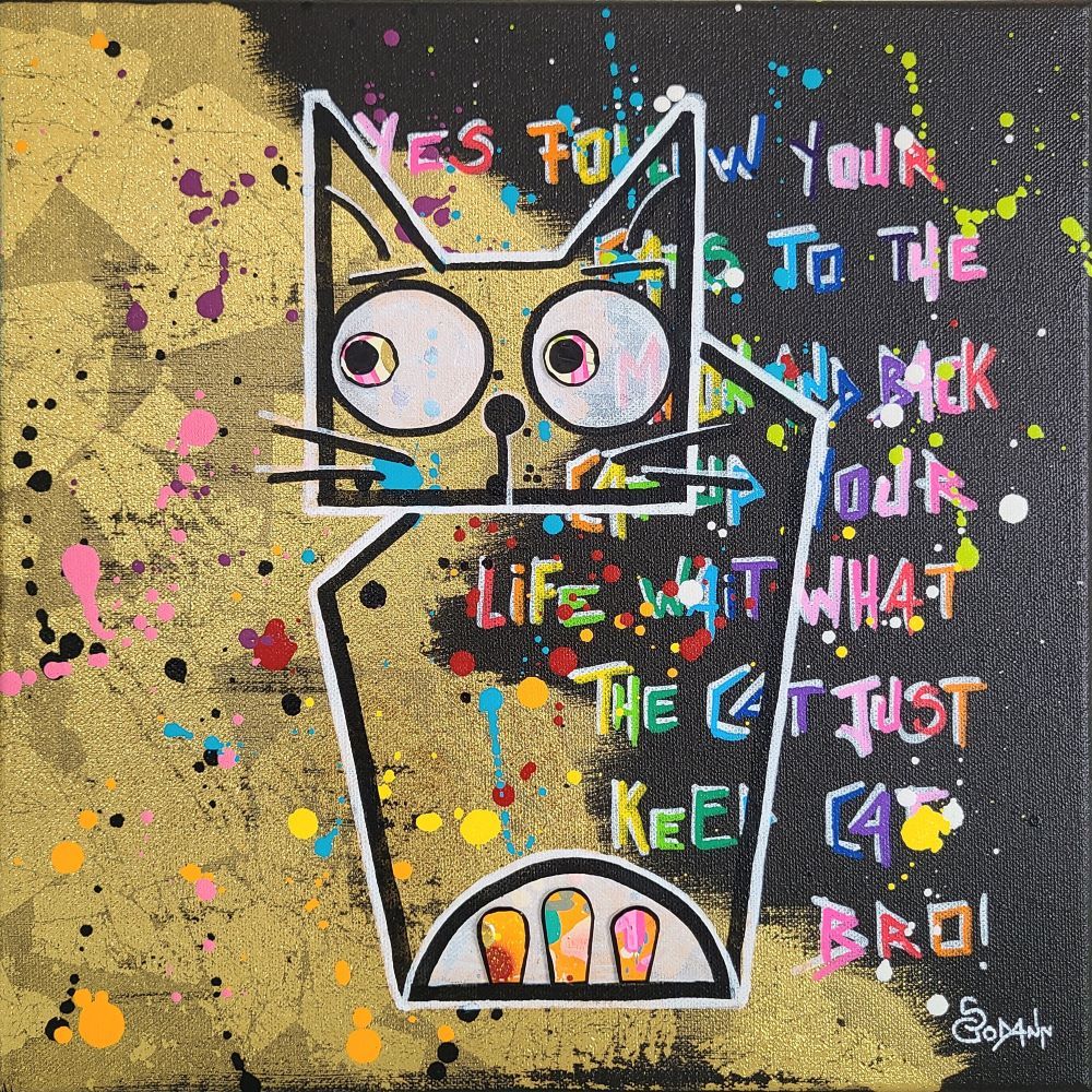Tableau street art petit format Hi sweety – Stephanie Godann – 30 × 30 cm