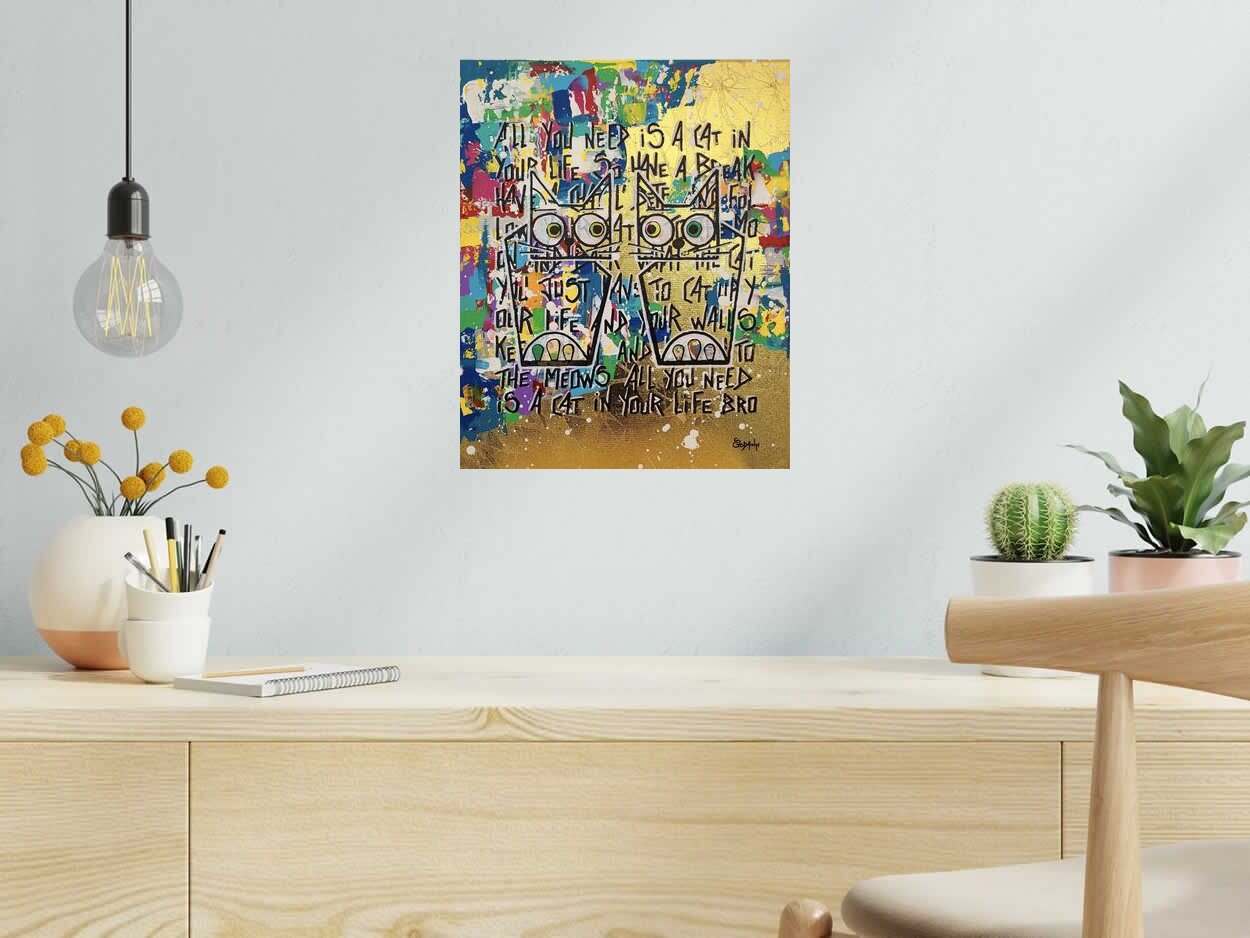 Tableau I'm extremely addictive babe de Stephanie Godann dans un intérieur – 33 × 41 cm