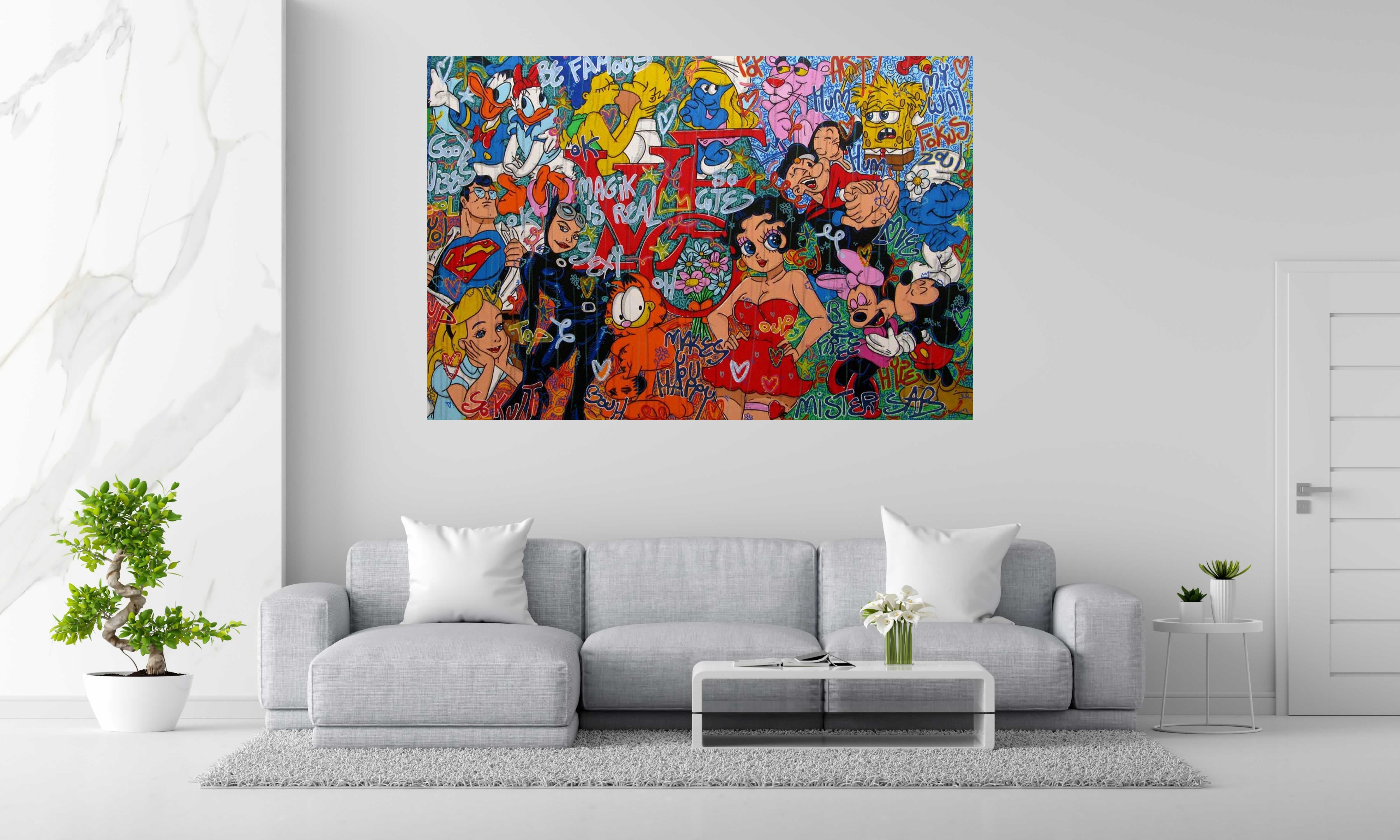 Tableau So much Love de RICO SAB dans un intérieur – 195 × 130 cm