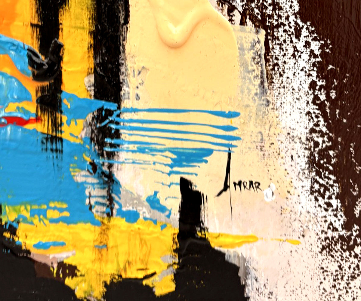 Tableau La superposition 2 de FARID AMRAR dans un intérieur – 50 × 50 cm