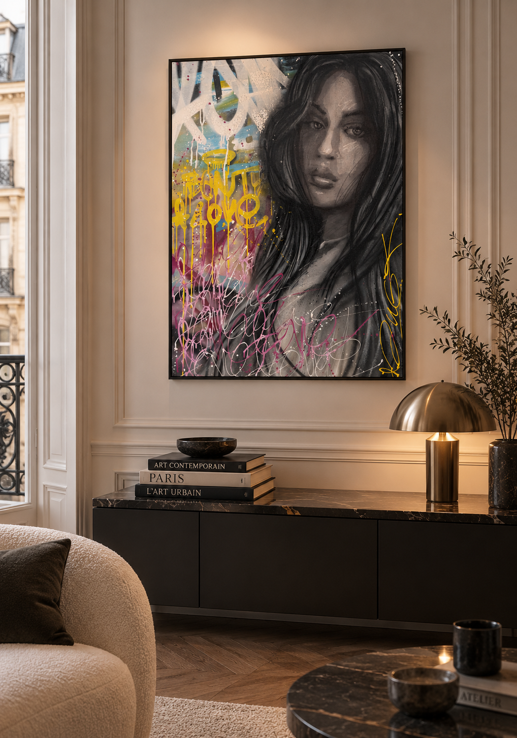 Tableau C.lia de JUG dans un intérieur – 70 × 100 cm