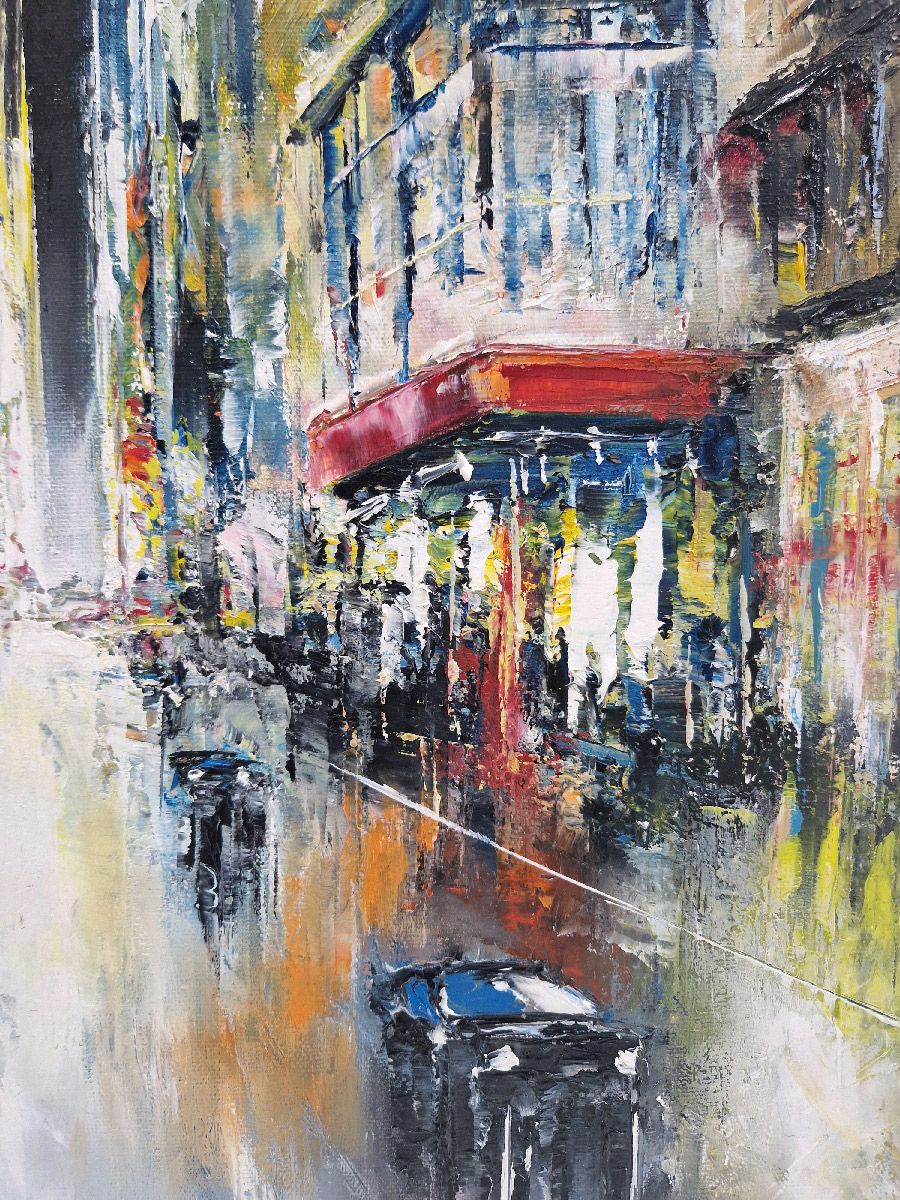 Tableau de PHIL a pour titre  Empire, NY style figuratif dim : PHILprix:350