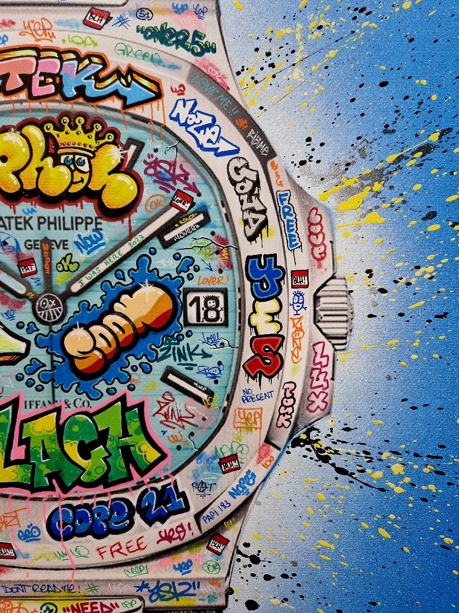Tableau de BLACH a pour titre  Patek Philippe style street art dim : BLACHprix:1500
