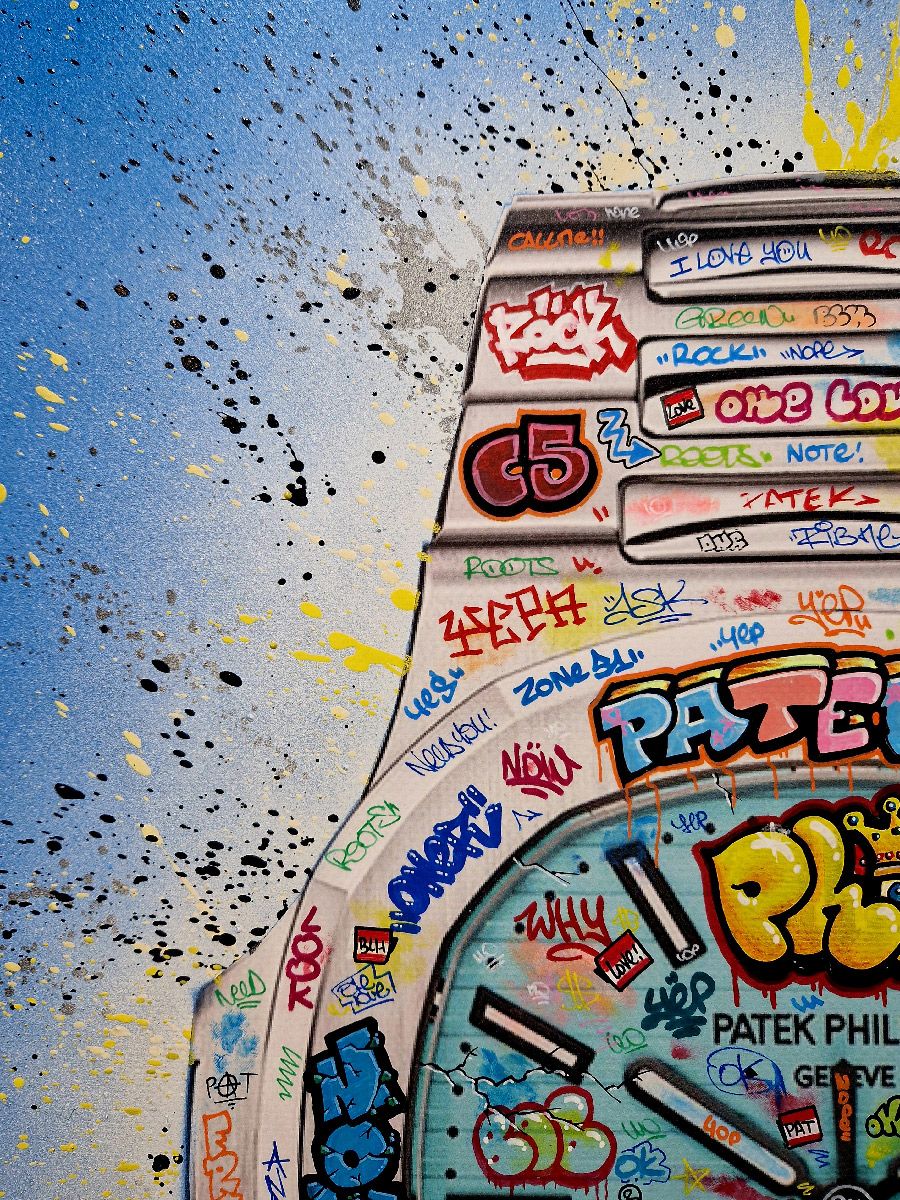 Tableau de BLACH a pour titre  Patek Philippe style street art dim : BLACHprix:1500