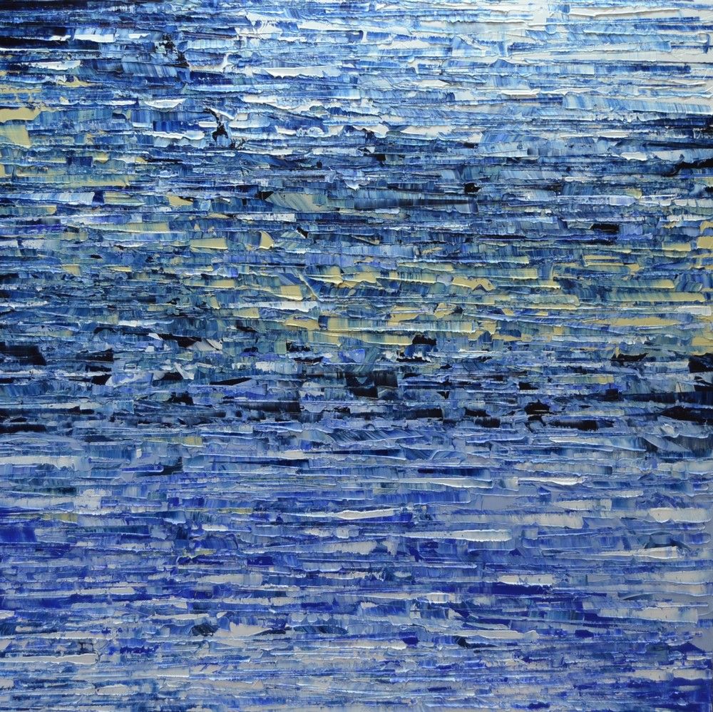 Toile abstraite grande taille Peinture abstraite 04-2025-29 – ALAIN BECANNE – 100 × 100 cm
