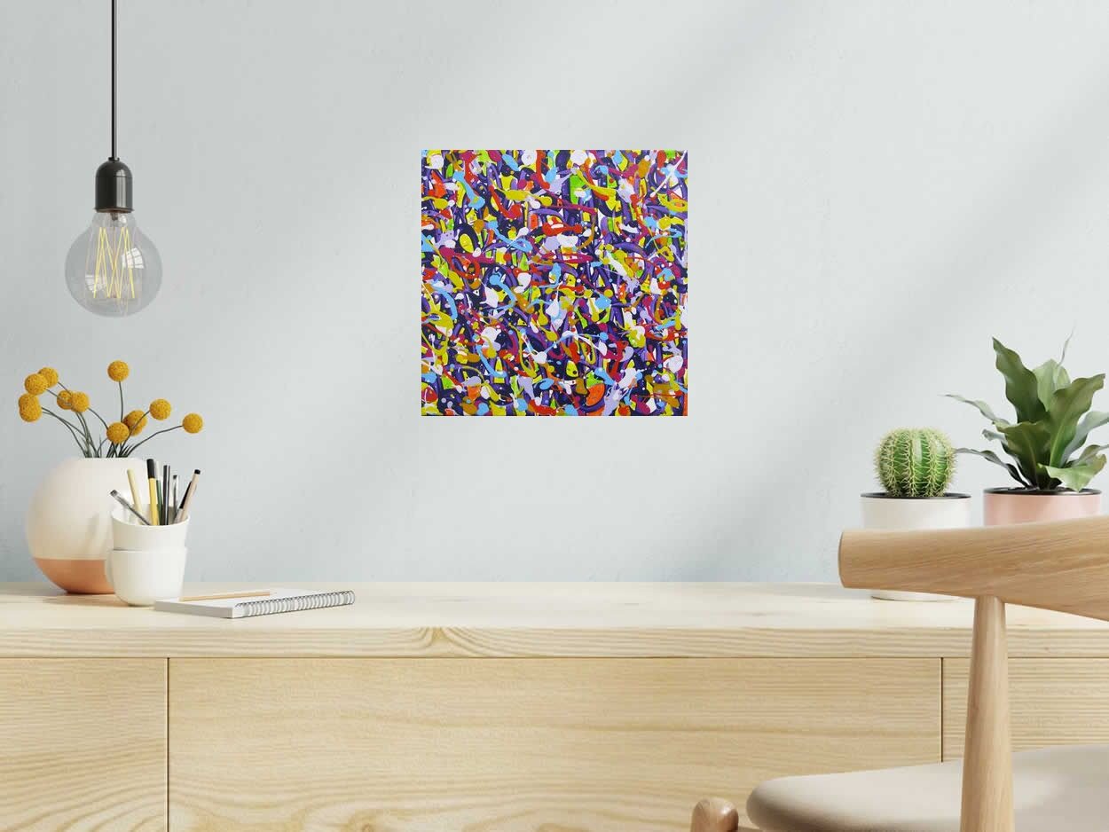 Toile noname D9 de STEPHANE RIME dans un intérieur – 30 × 30 cm