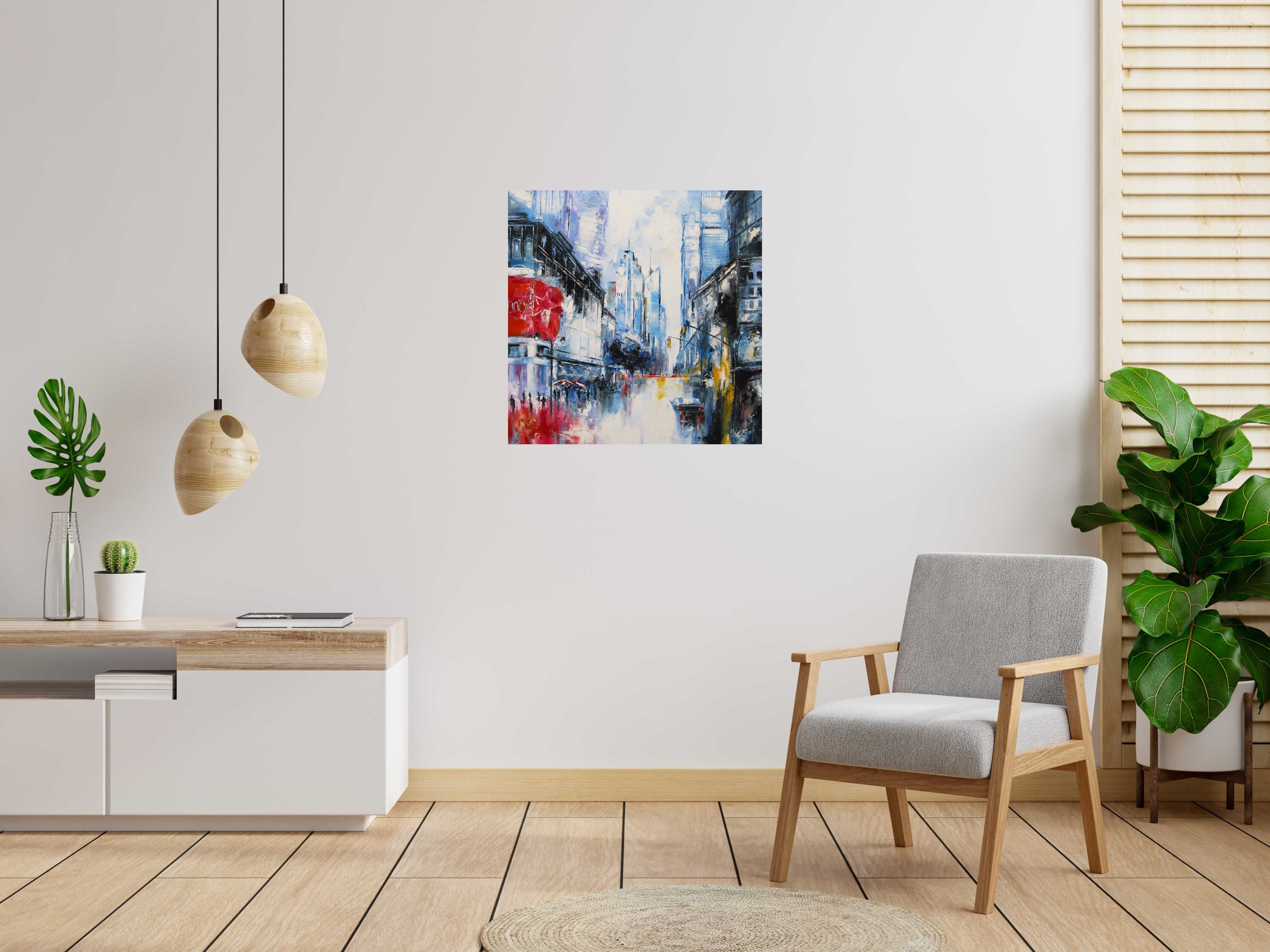 Toile Macy's, NY de PHIL dans un intérieur – 80 × 80 cm