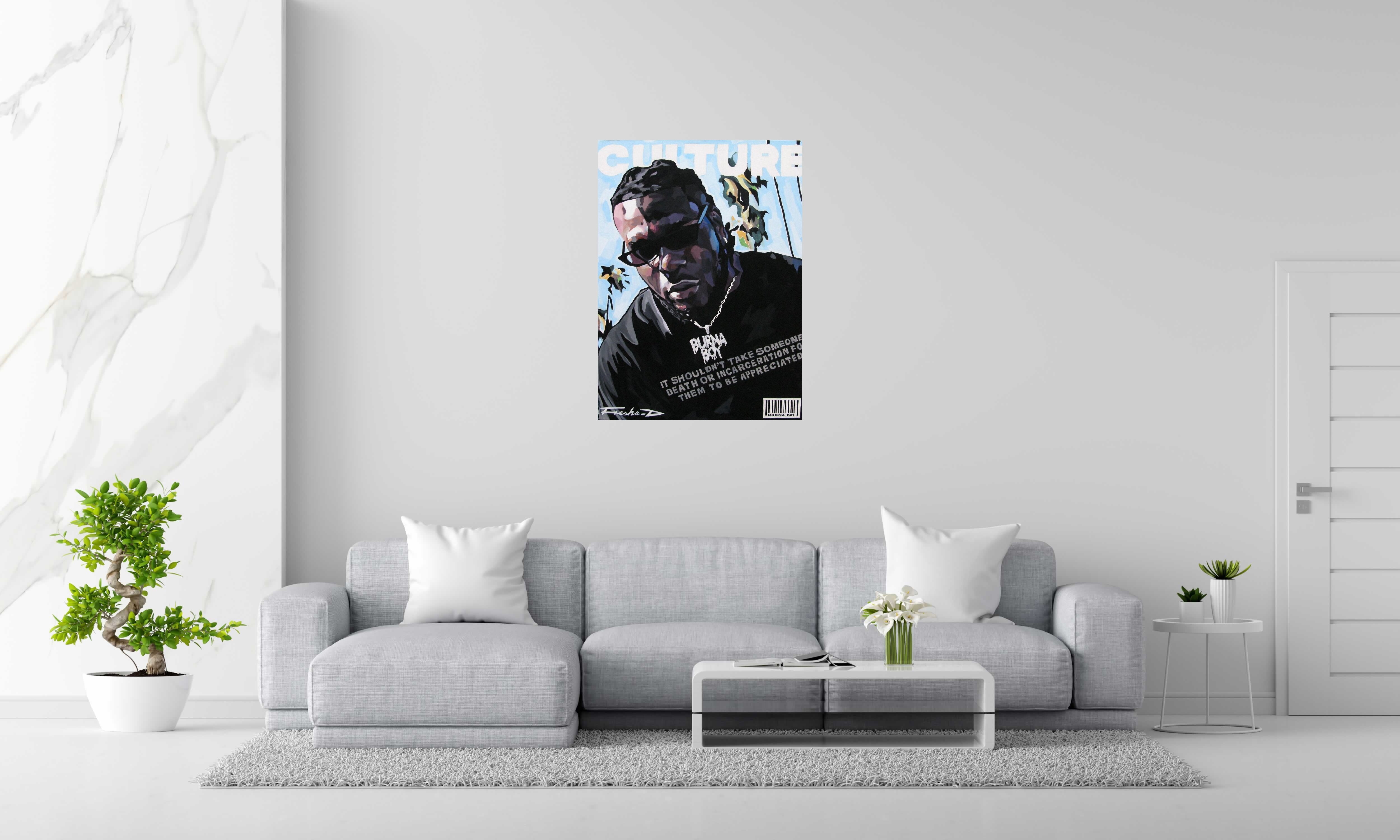 Toile Burna de FRESHA D dans un intérieur – 73 × 100 cm