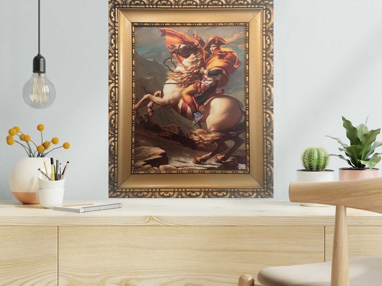 Toile NIKE EMPIRE TABLEAU de SHUZ dans un intérieur – 54 × 65 cm