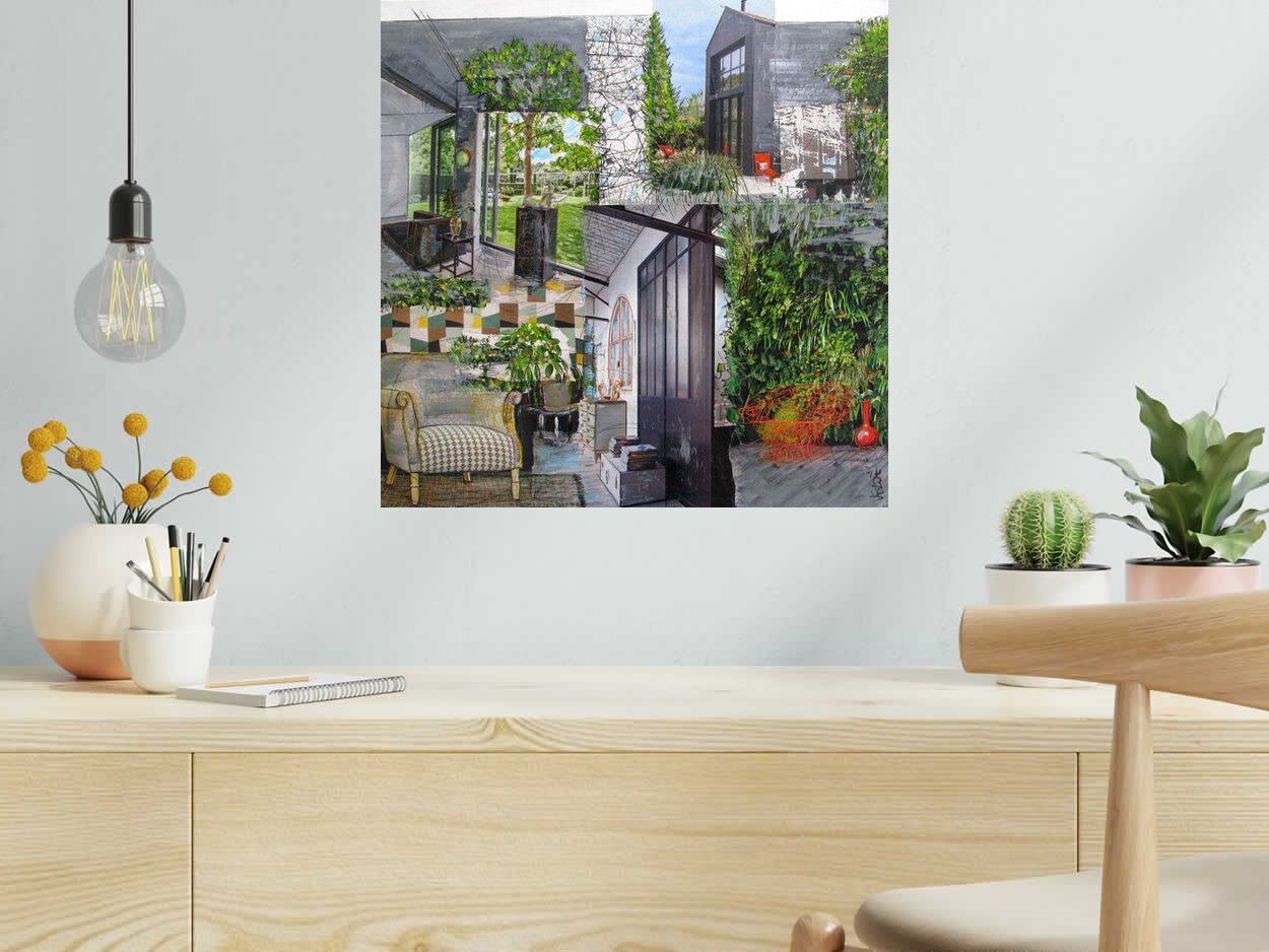 Toile EFFET VERS SENS de VEROE dans un intérieur – 50 × 50 cm